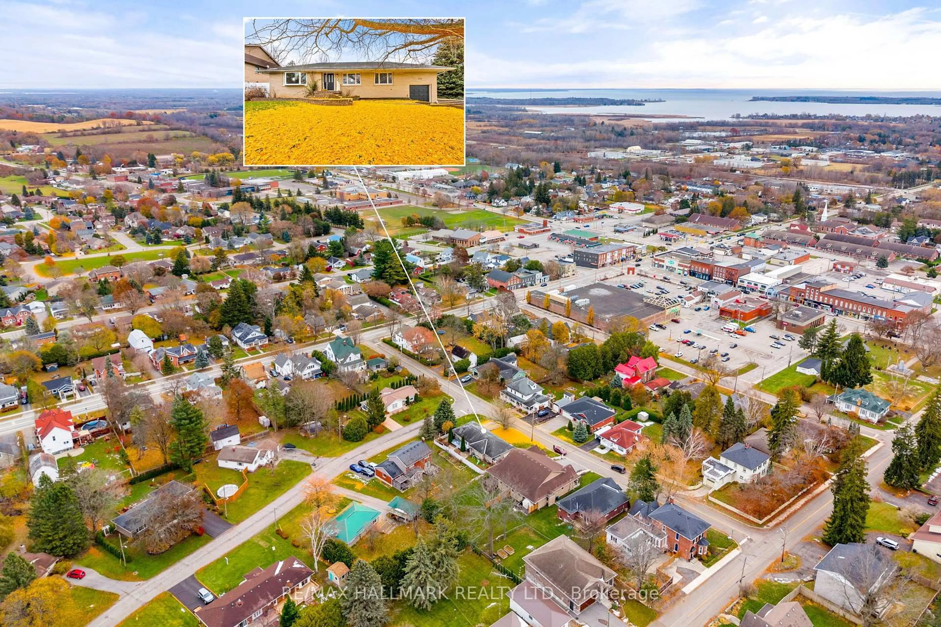 A pic from outside/outdoor area/front of a property/back of a property/a pic from drone, water/lake/river/ocean view for 10 Dorman St, Brighton Ontario K0K 1H0