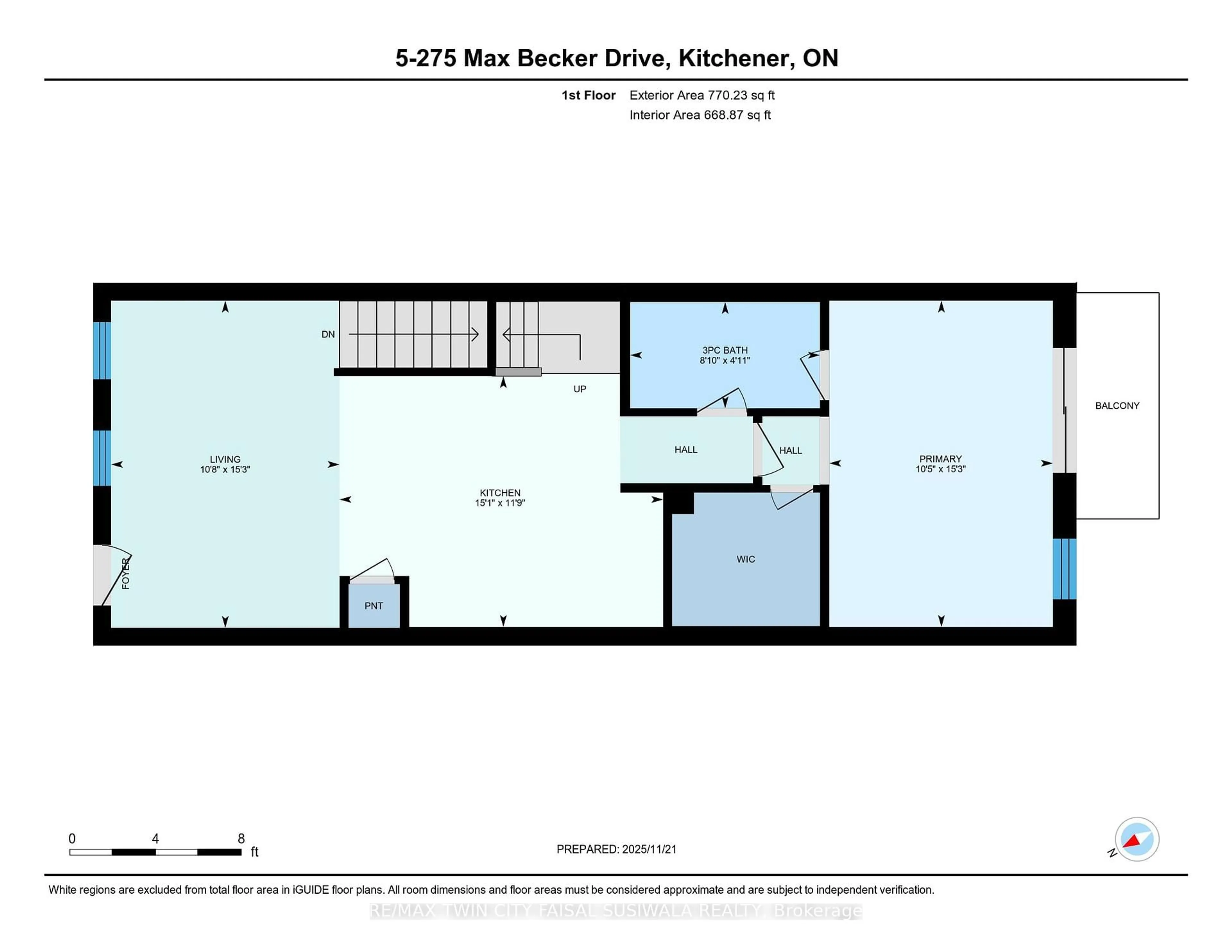 Floor plan for 275 Max Becker Dr #5, Kitchener Ontario N2E 4G2
