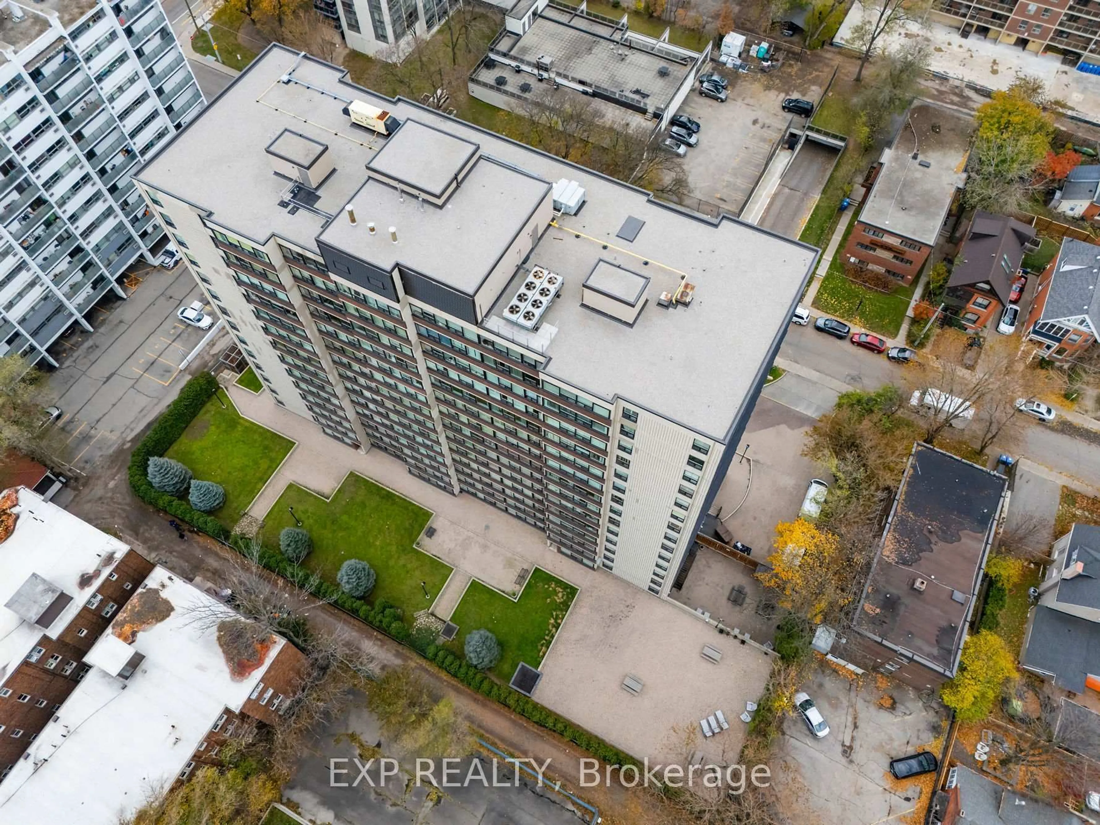 A pic from outside/outdoor area/front of a property/back of a property/a pic from drone, city buildings view from balcony for 120 DUKE St #1506, Hamilton Ontario L8P 4T1