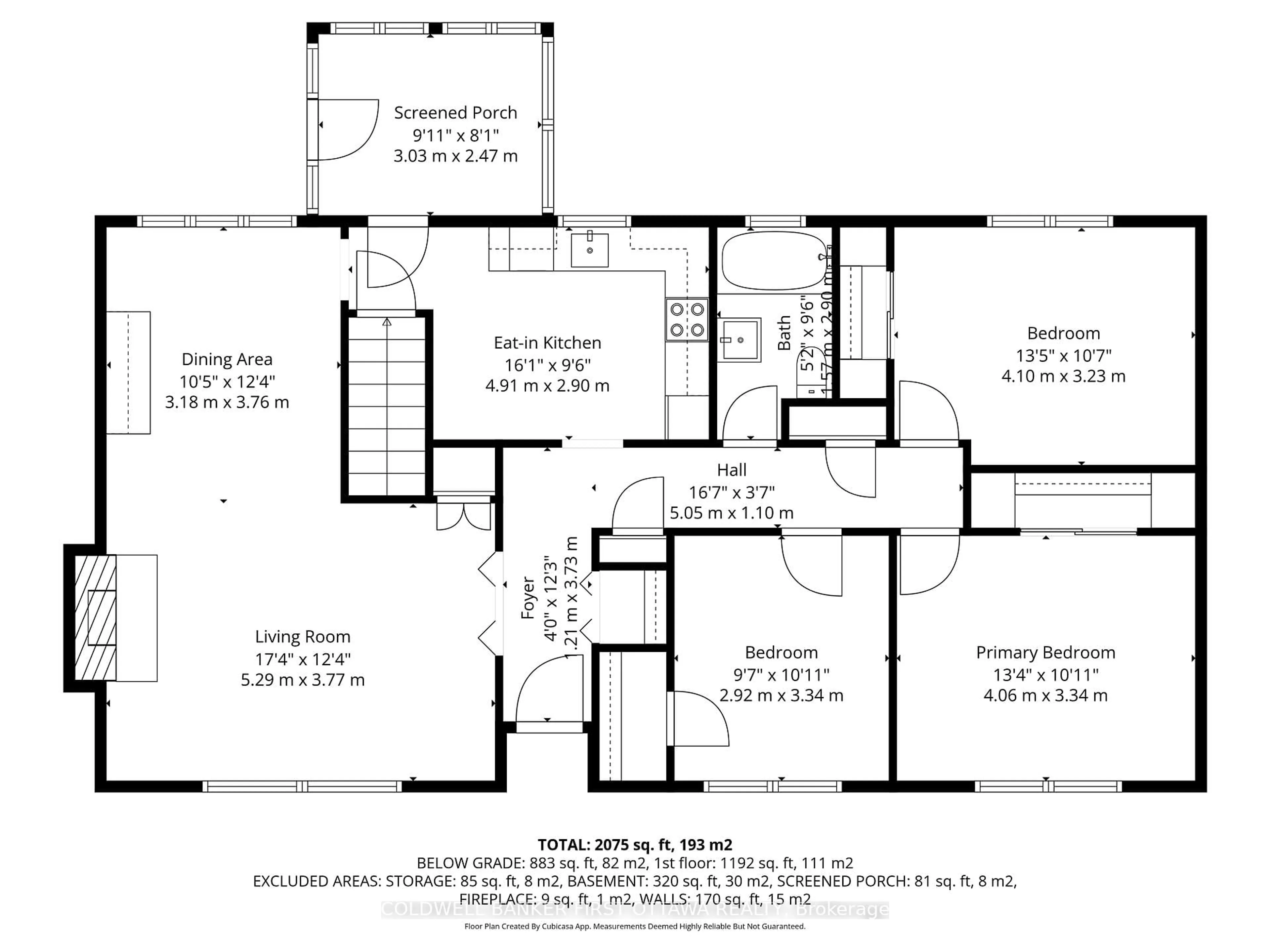 Floor plan for 1914 Norwood Ave, Ottawa Ontario K1H 5K6