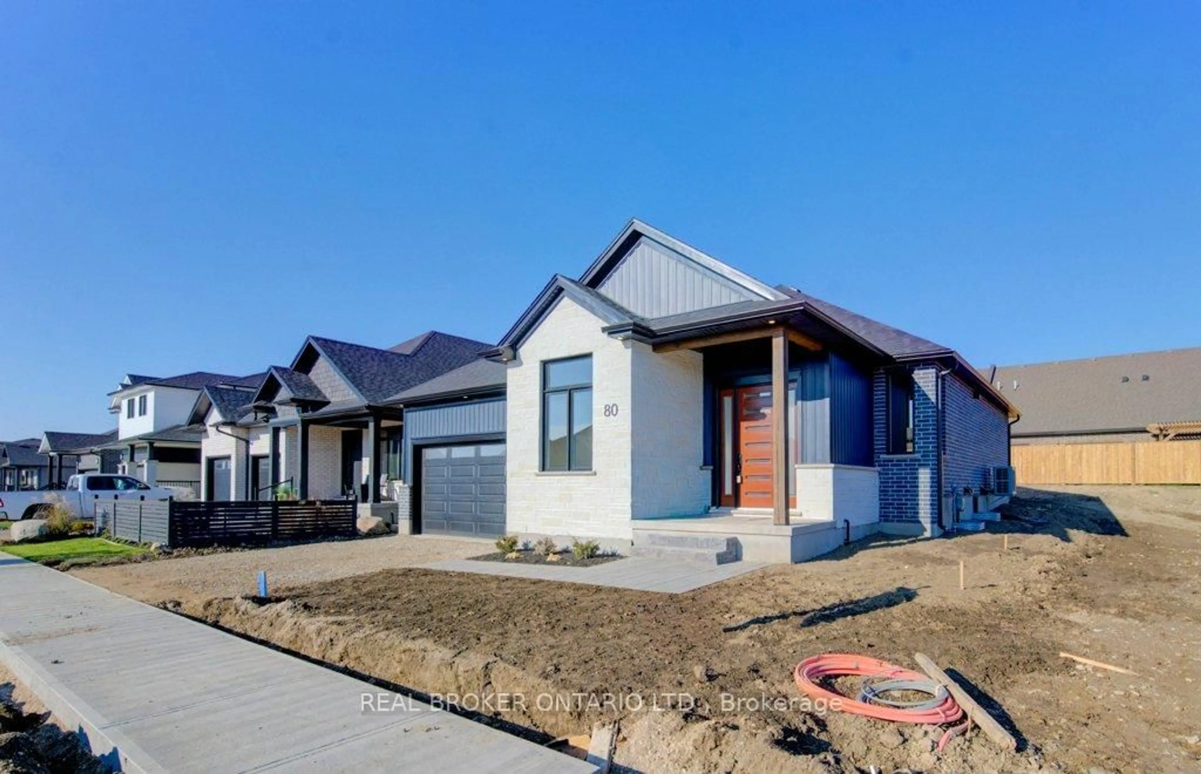 Home with brick exterior material, street for 80 South Parkwood Blvd, Woolwich Ontario N3B 0C8