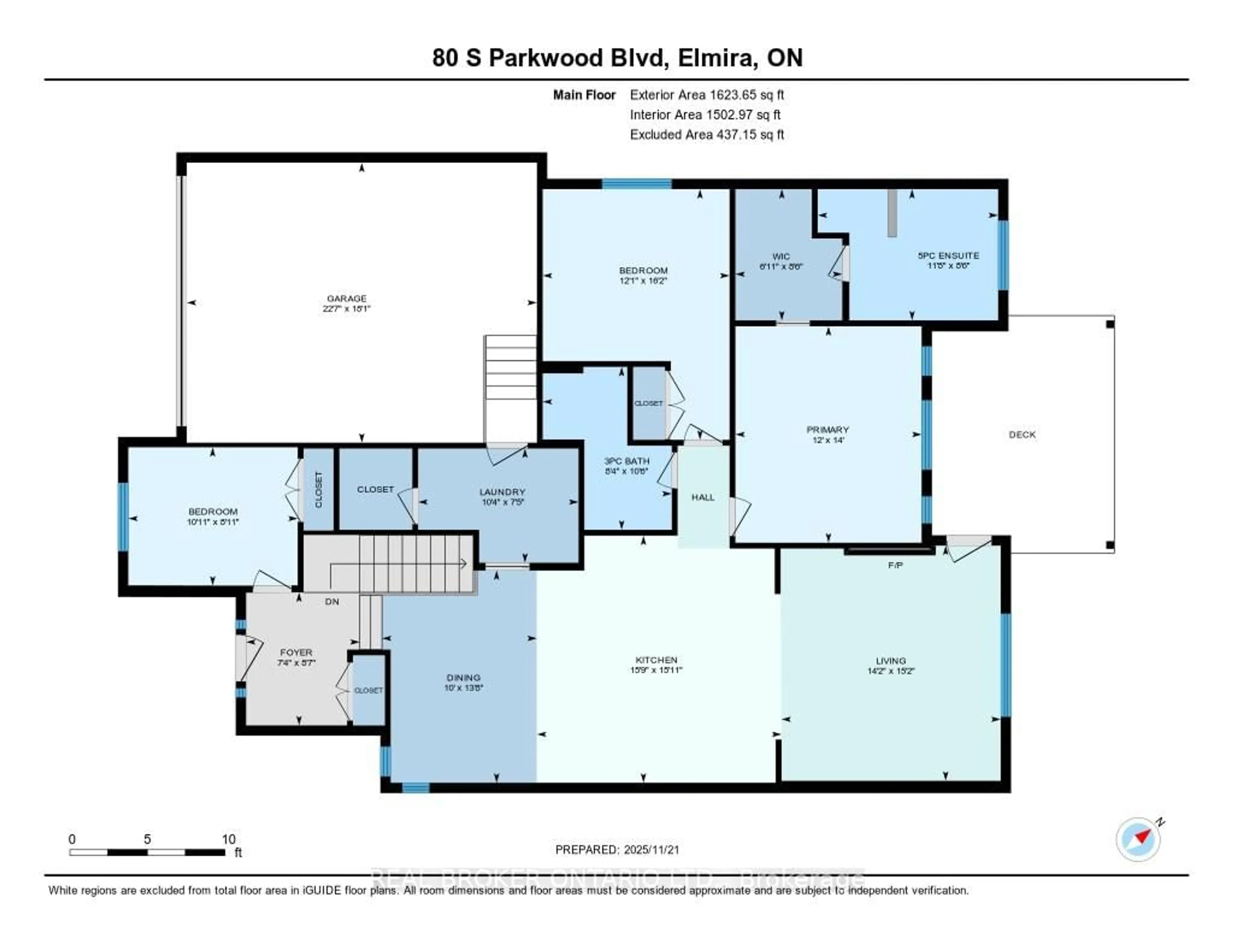 Floor plan for 80 South Parkwood Blvd, Woolwich Ontario N3B 0C8