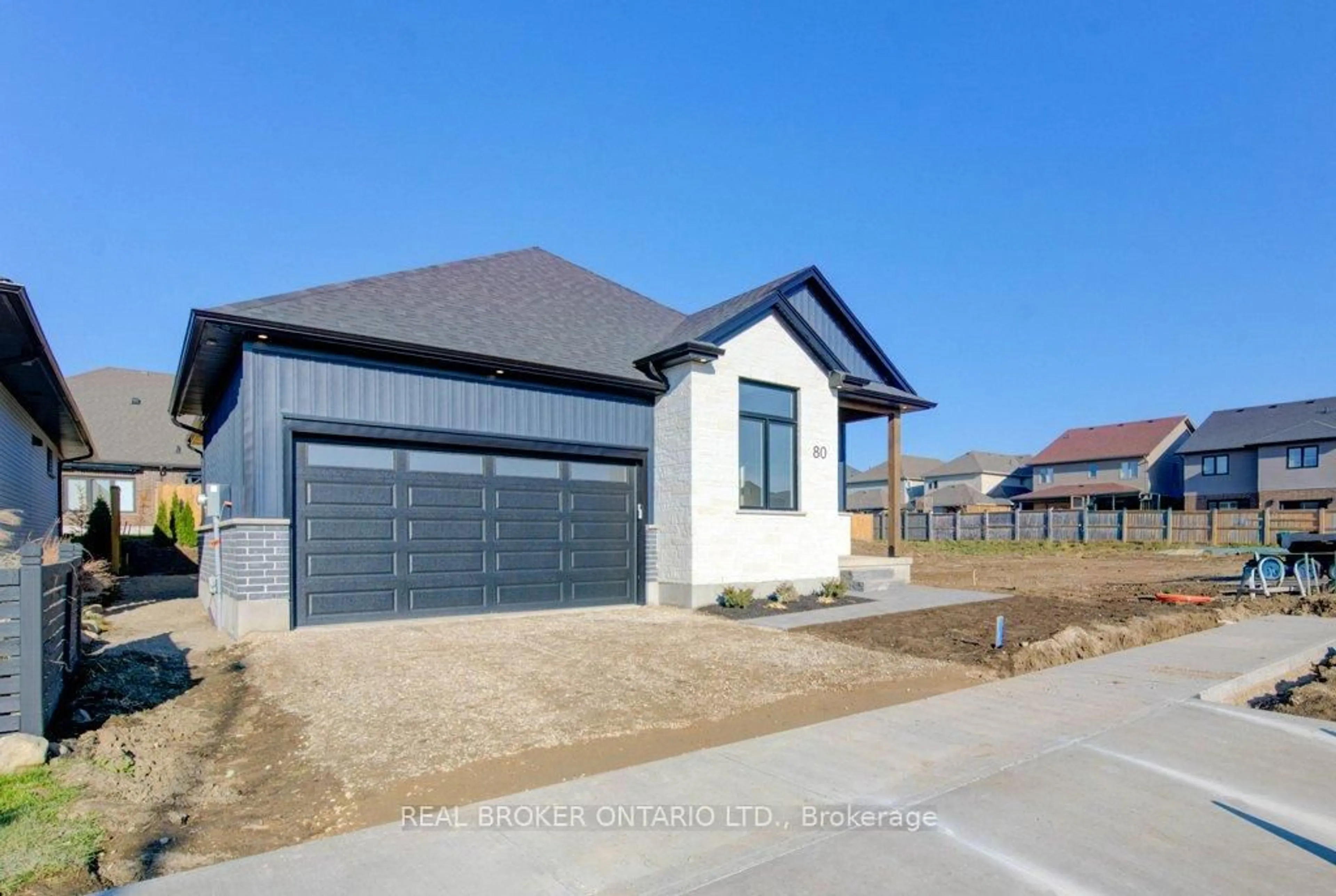 Home with brick exterior material, street for 80 South Parkwood Blvd, Woolwich Ontario N3B 0C8