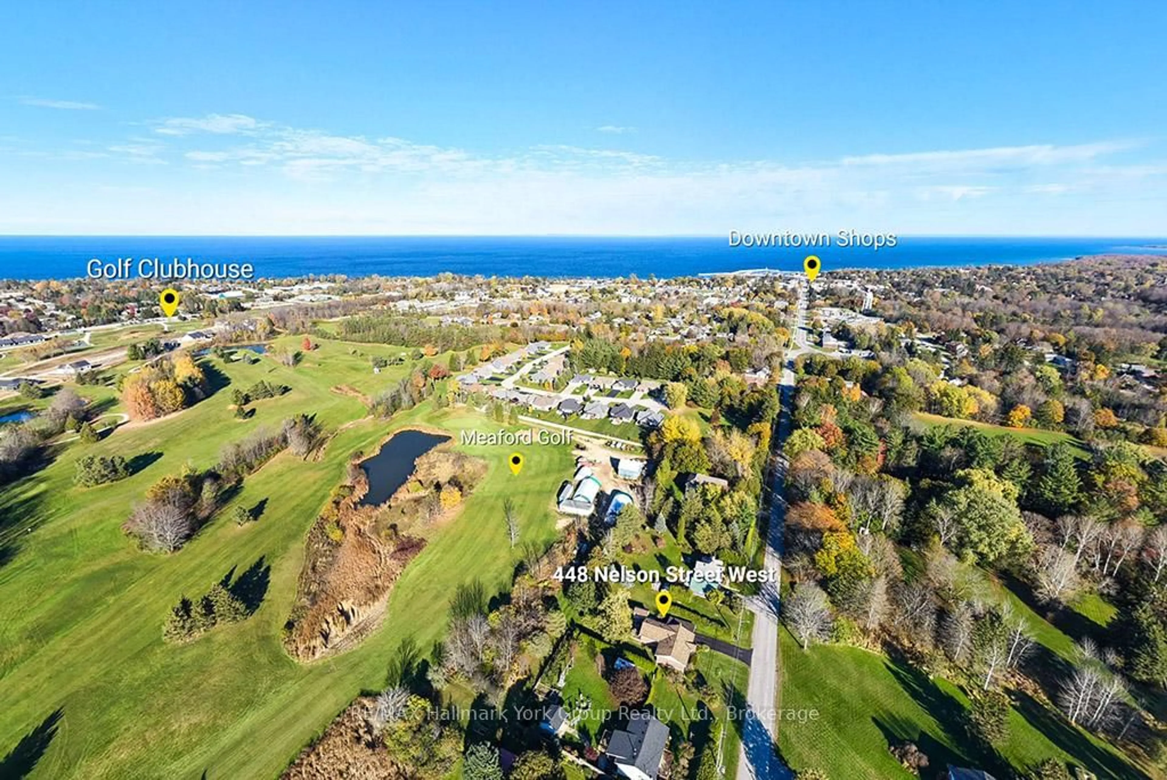 A pic from outside/outdoor area/front of a property/back of a property/a pic from drone, water/lake/river/ocean view for 448 Nelson St, Meaford Ontario N4L 1L3