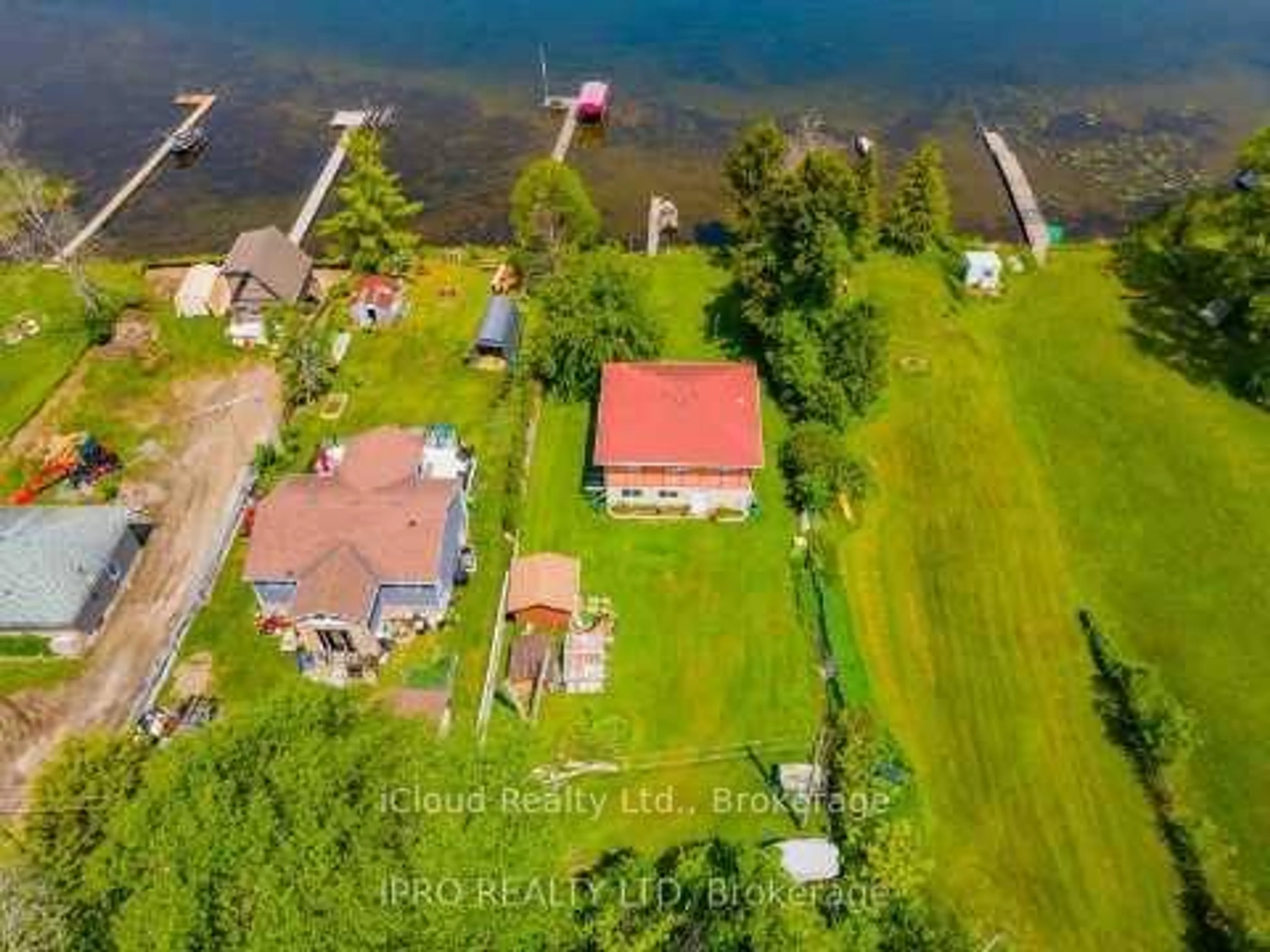 A pic from outside/outdoor area/front of a property/back of a property/a pic from drone, water/lake/river/ocean view for 5538 RICE LAKE SCENIC Dr, Hamilton Township Ontario K0K 2E0