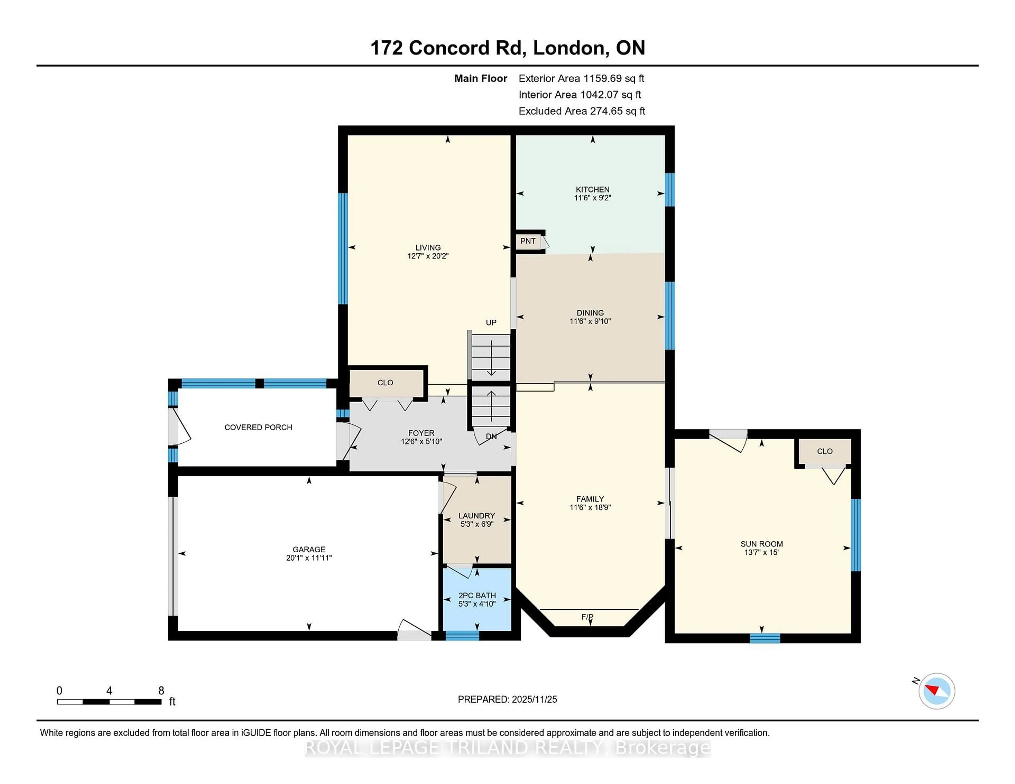 Floor plan for 172 CONCORD Rd, London North Ontario N6G 3H8
