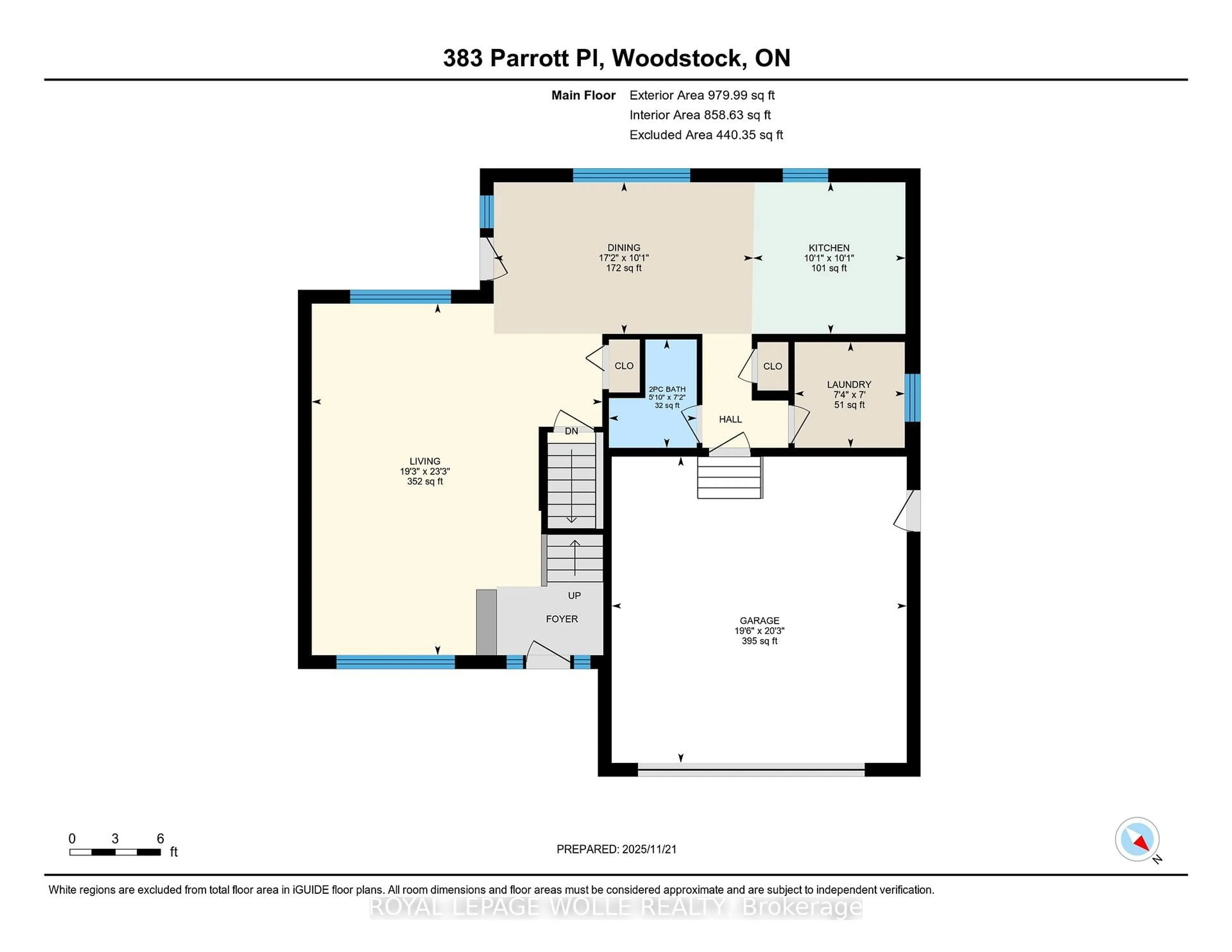 Floor plan for 383 Parrott Pl, Woodstock Ontario N4T 1V4
