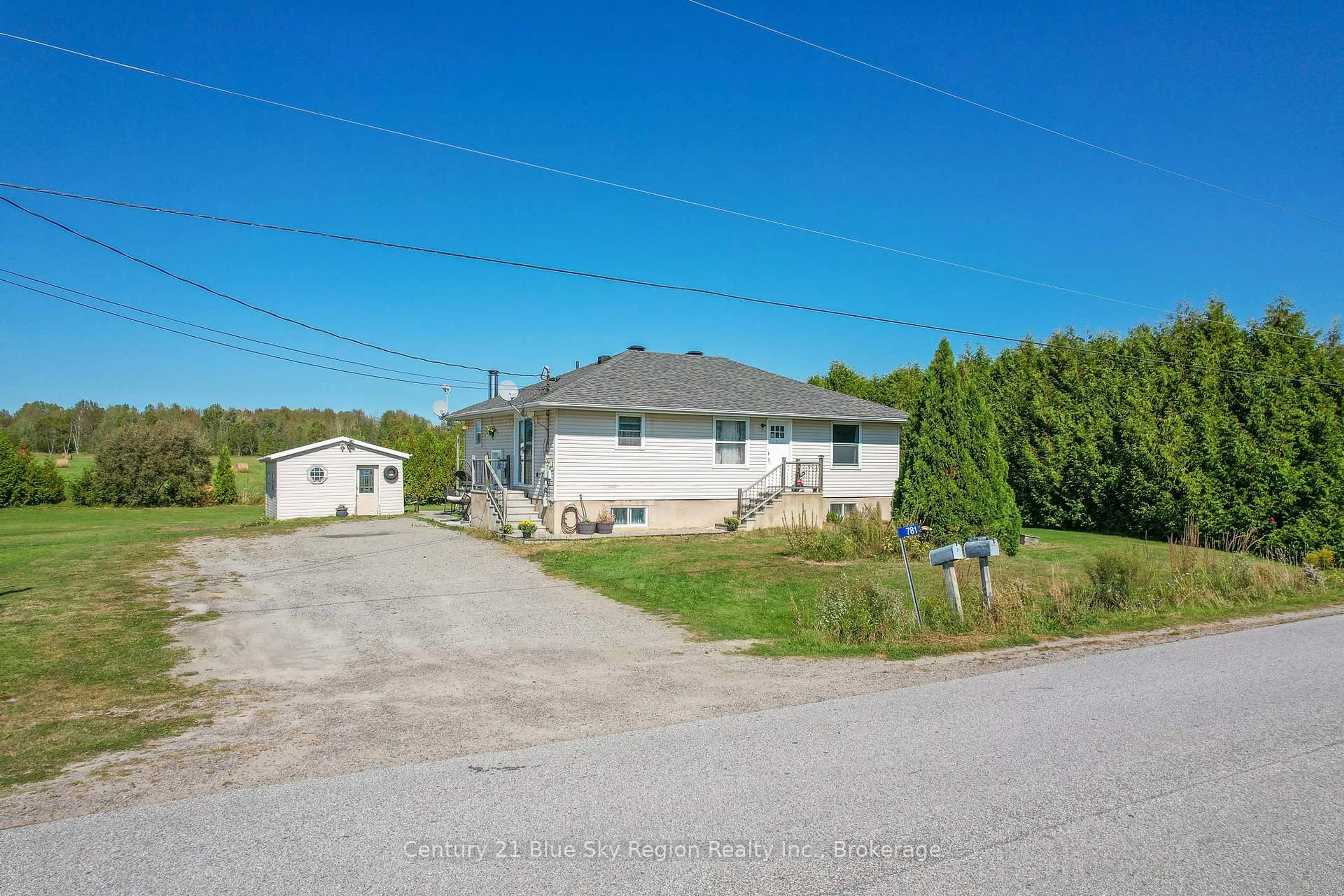 A pic from outside/outdoor area/front of a property/back of a property/a pic from drone, street for 781 Lalande Rd, West Nipissing Ontario P2B 2V3