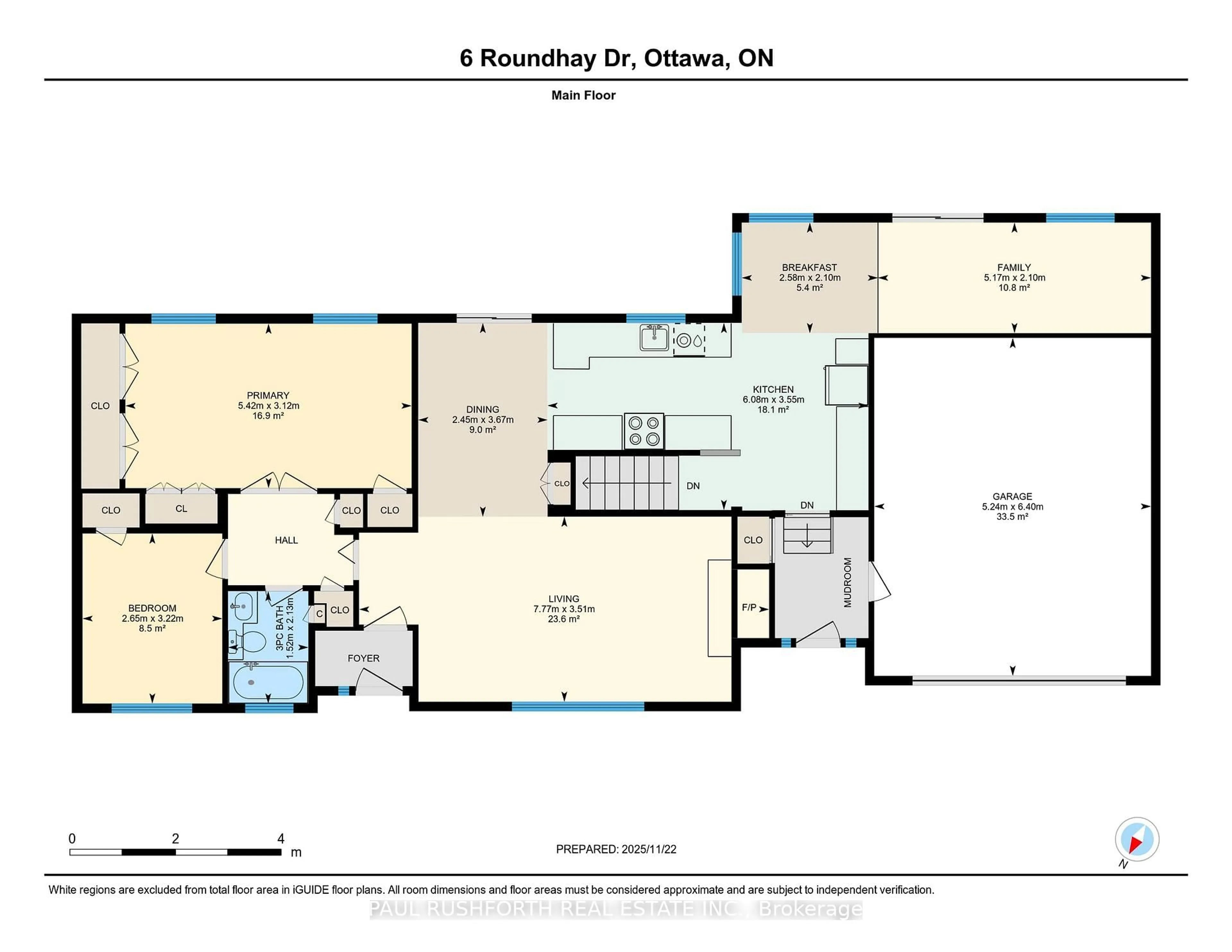 Floor plan for 6 Roundhay Dr, Ottawa Ontario K2G 1B5