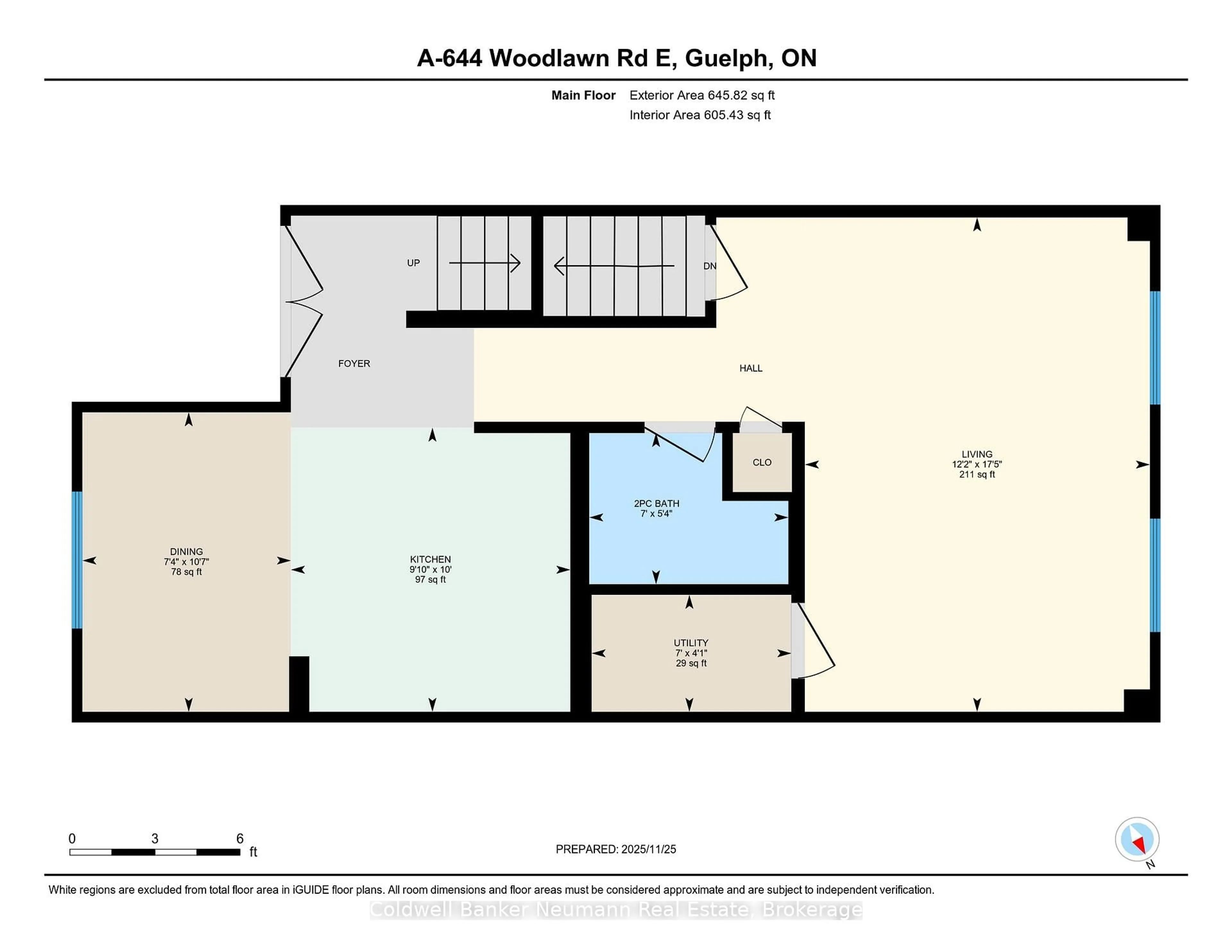 Floor plan for 644 Woodlawn Rd #A, Guelph Ontario N1E 0K4