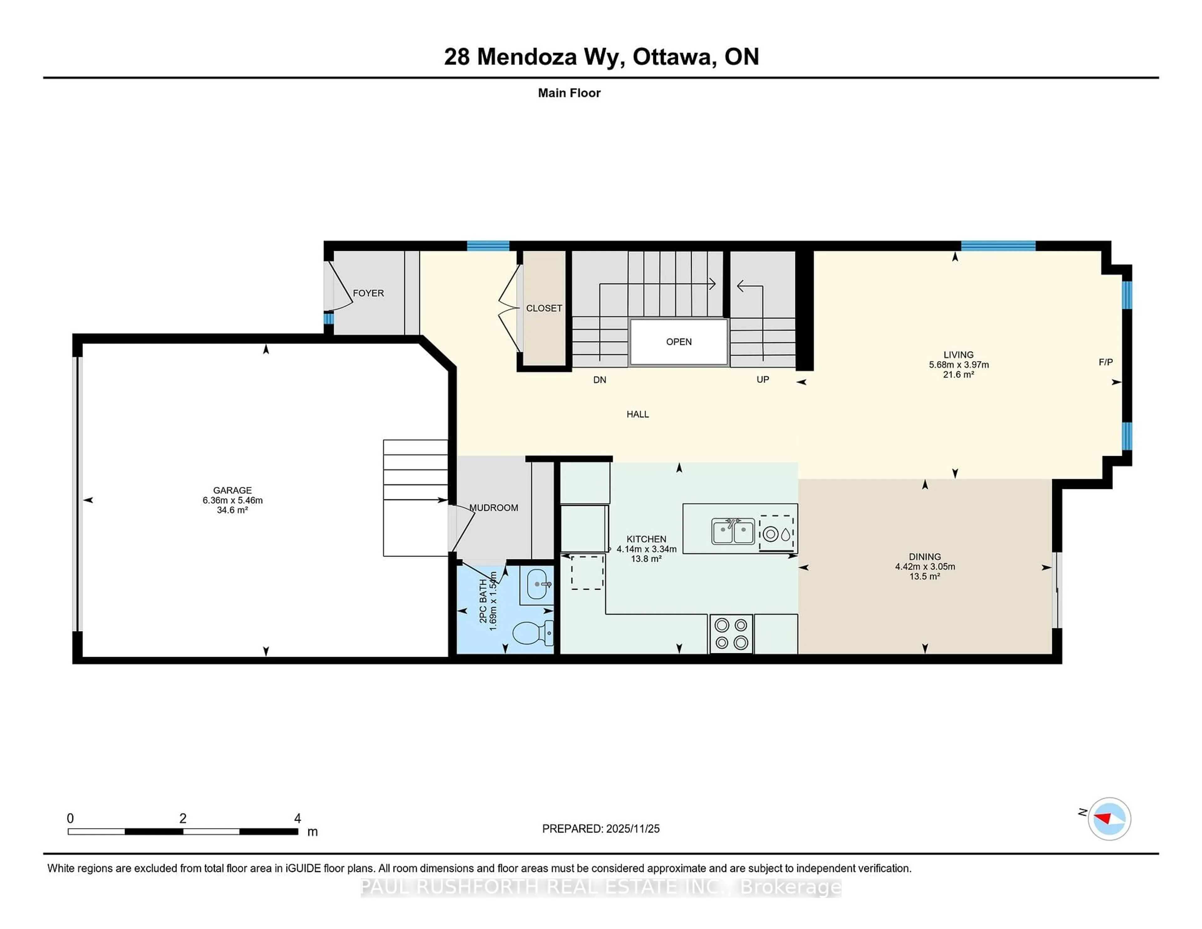 Floor plan for 28 Mendoza Way, Ottawa Ontario K2S 2S6