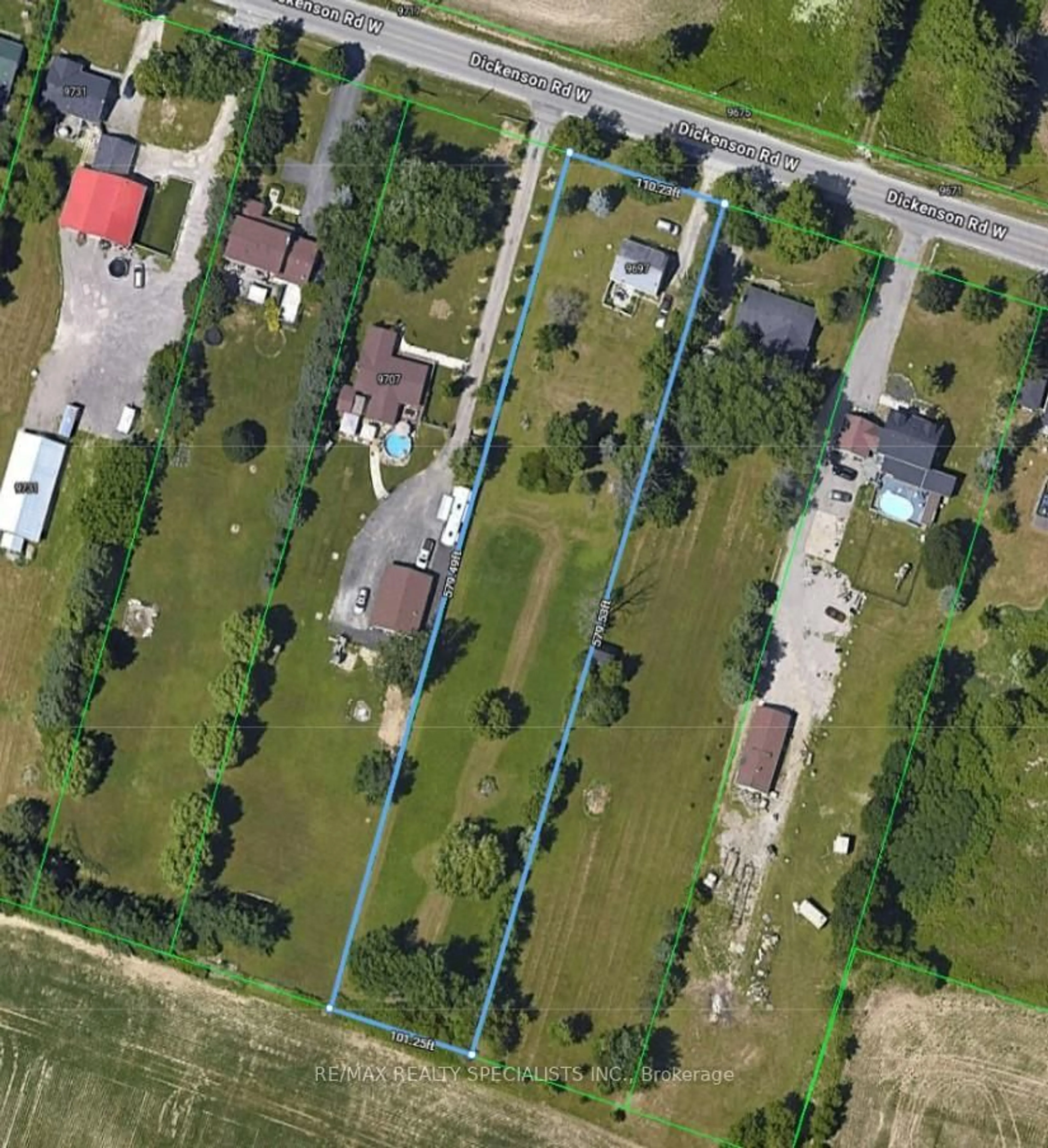 A pic from outside/outdoor area/front of a property/back of a property/a pic from drone, street for 9697 Dickenson Rd, Hamilton Ontario L0R 1W0