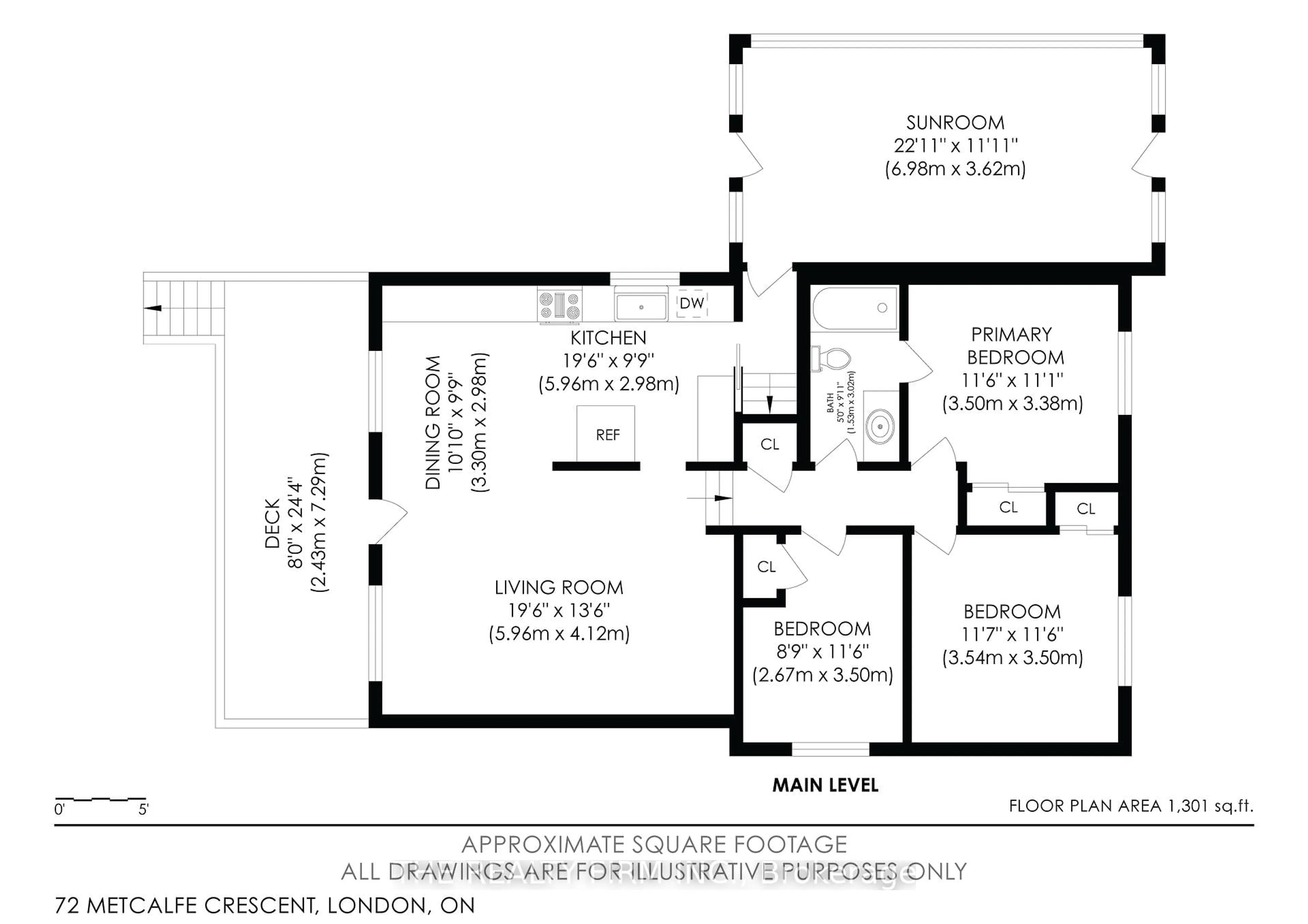 Floor plan for 72 Metcalfe Cres, London South Ontario N6E 1H9