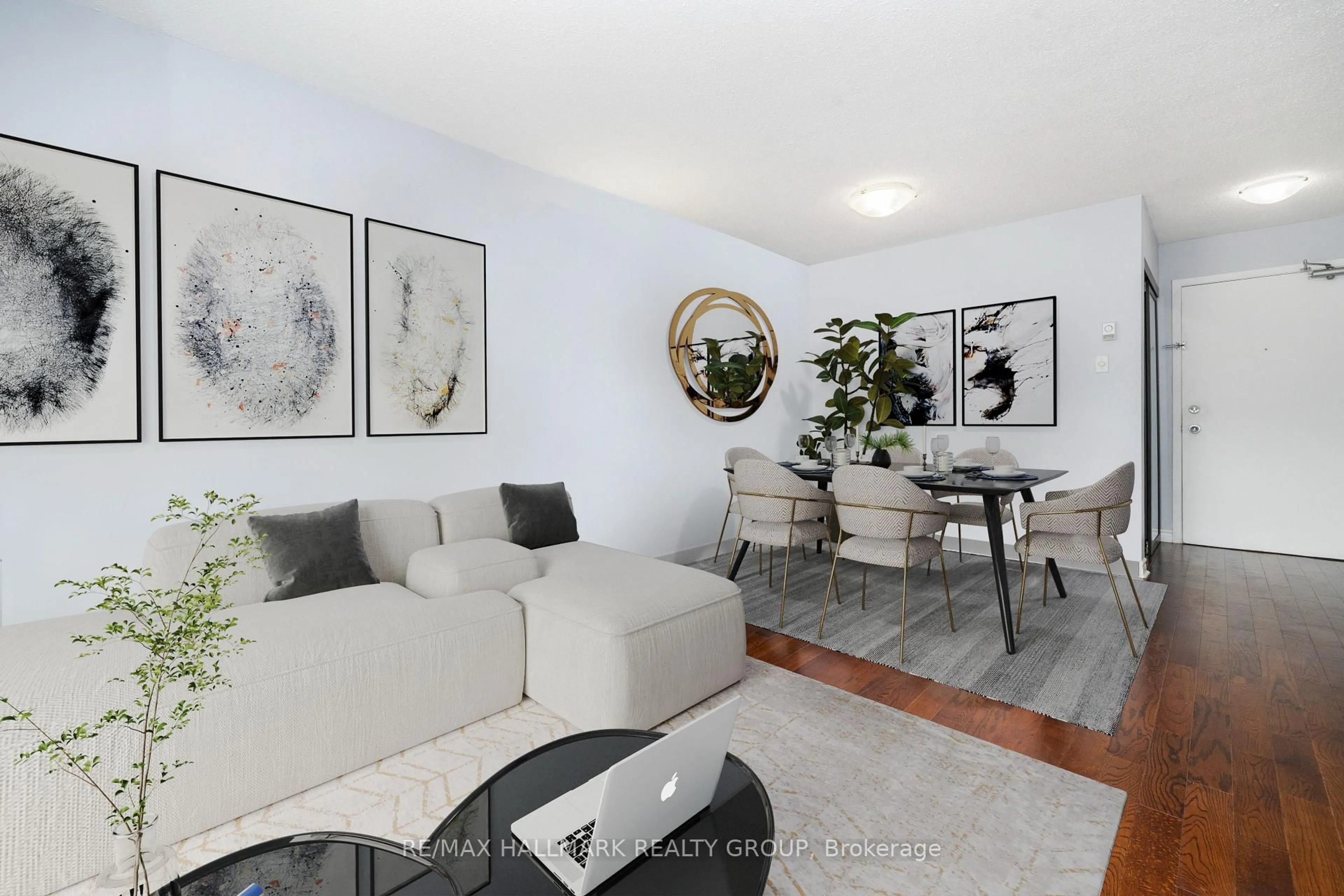 Living room with furniture, unknown for 345 Centrum Blvd #203, Ottawa Ontario K1E 3W9