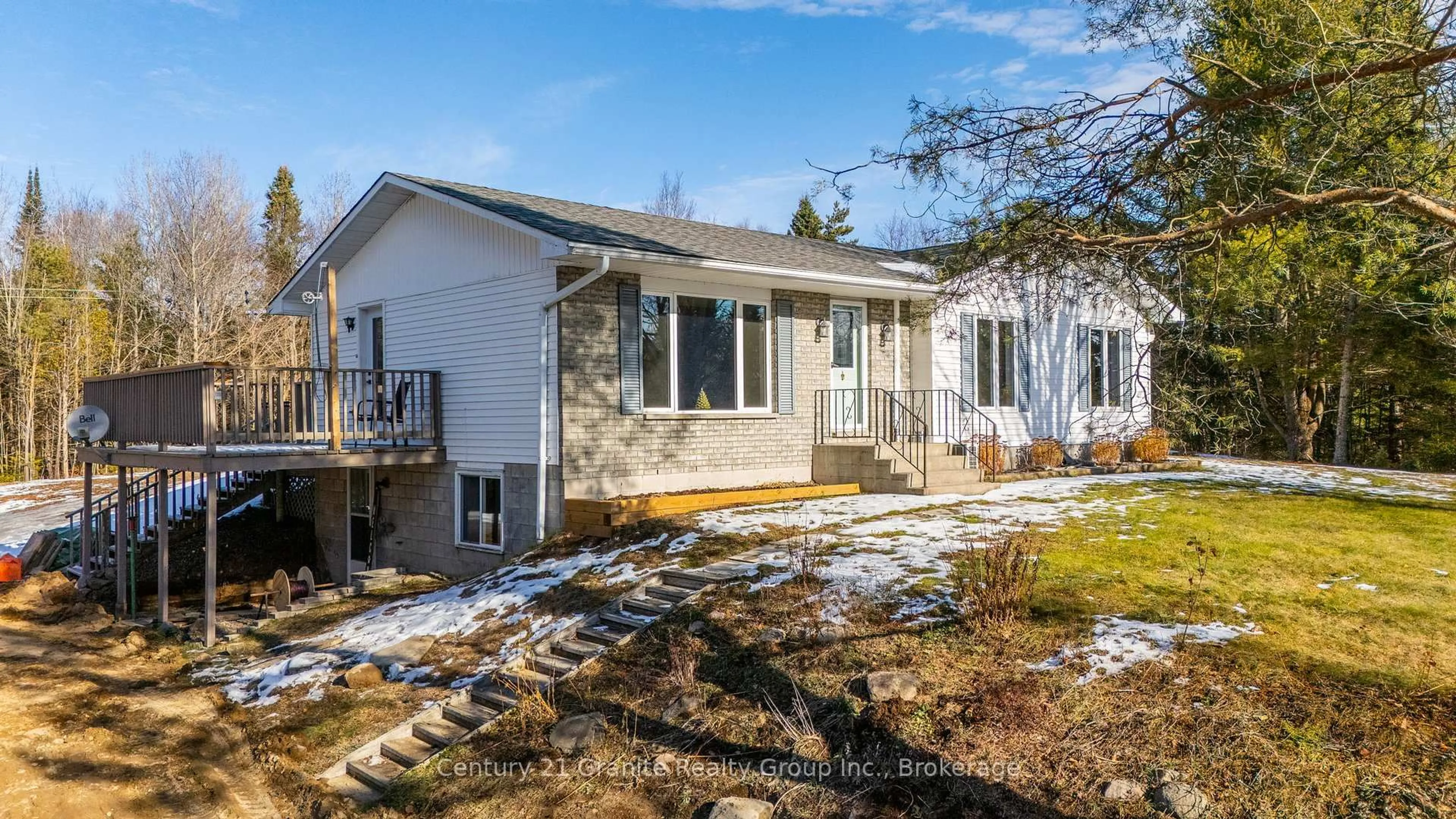 Home with vinyl exterior material, street for 1039 Essonville Line, Highlands East Ontario K0L 2Y0