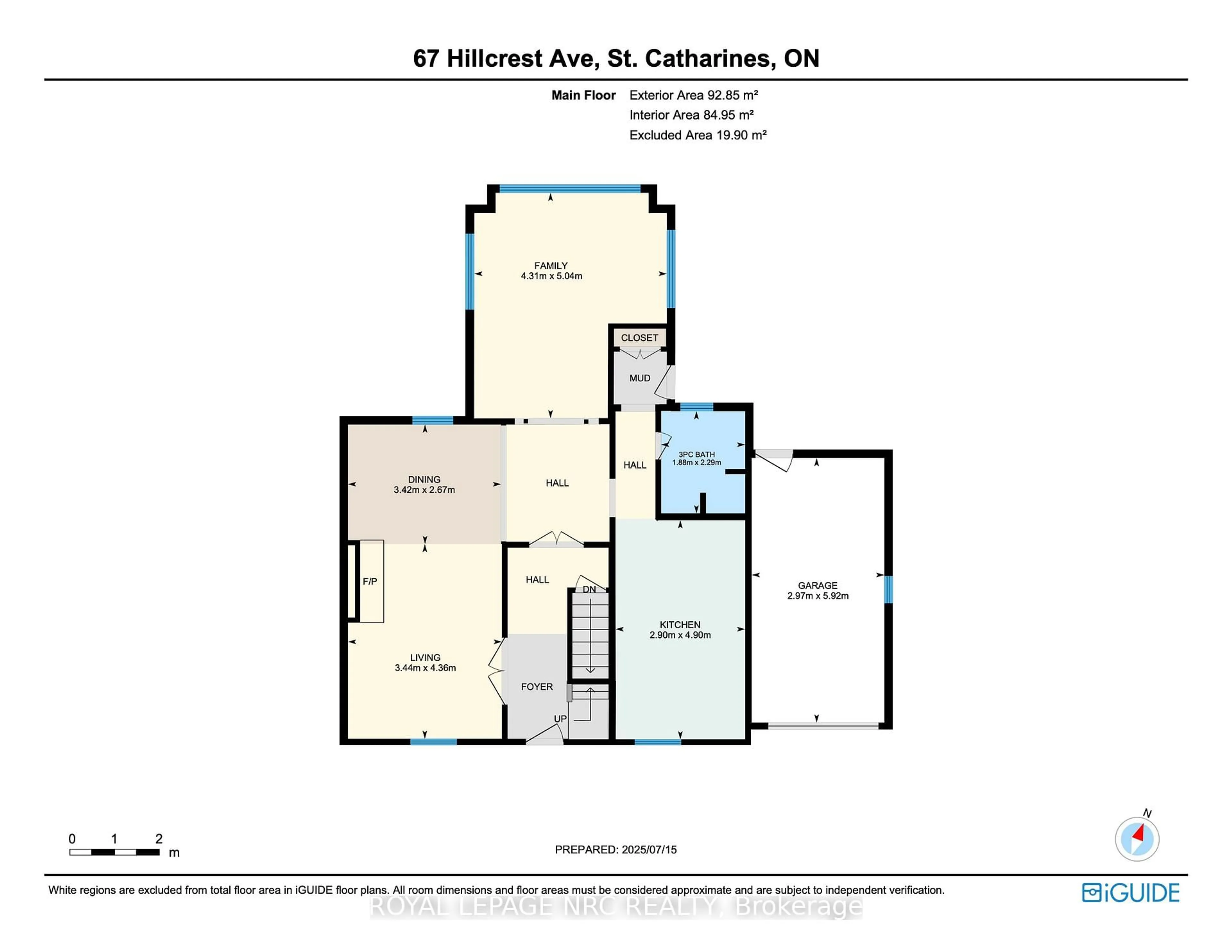 Floor plan for 67 Hillcrest Ave, St. Catharines Ontario L2R 4Y4