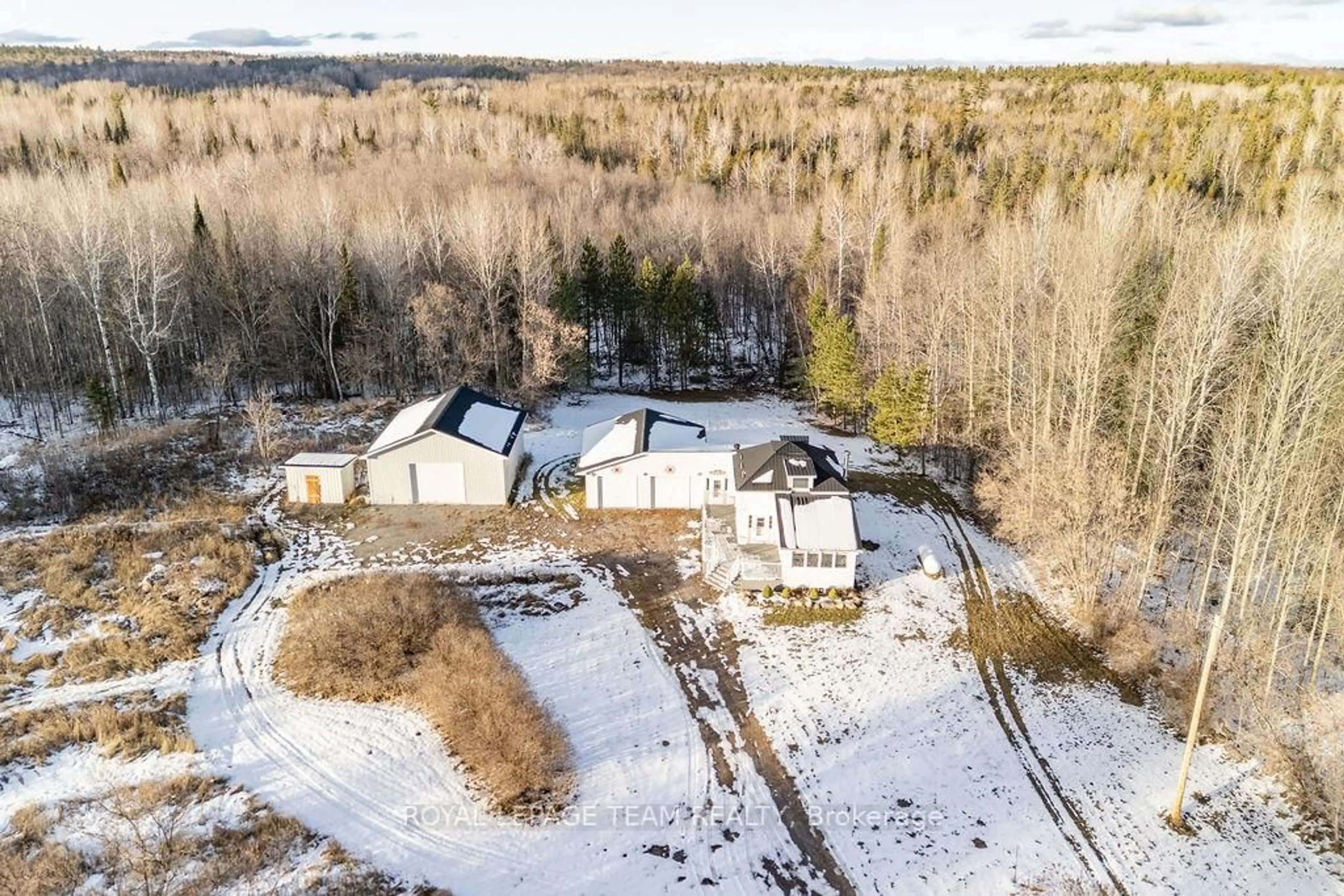 A pic from outside/outdoor area/front of a property/back of a property/a pic from drone, unknown for 1150 Constant Lake Rd, Eganville Ontario K0J 1T0