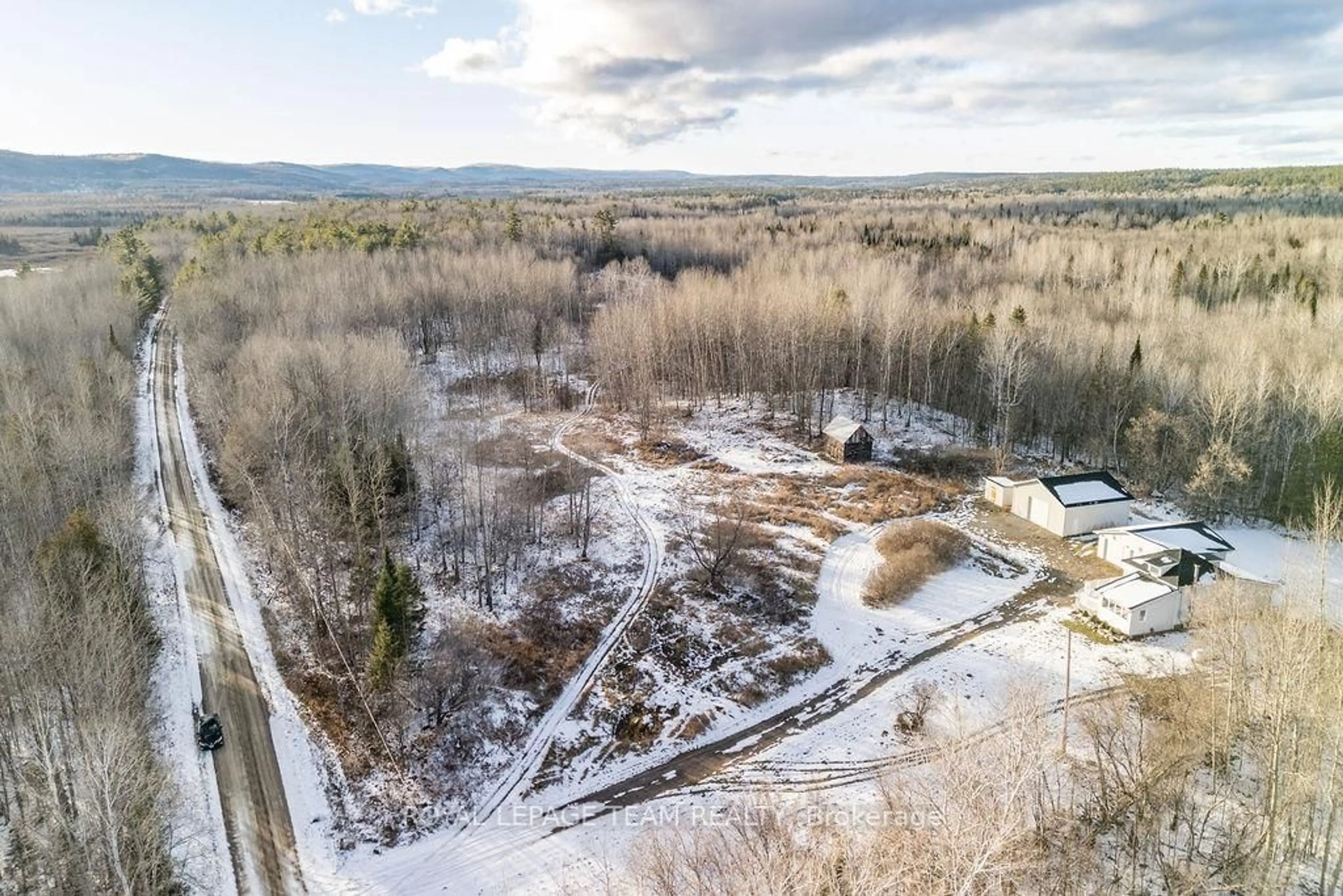 A pic from outside/outdoor area/front of a property/back of a property/a pic from drone, forest/trees view for 1150 Constant Lake Rd, Eganville Ontario K0J 1T0
