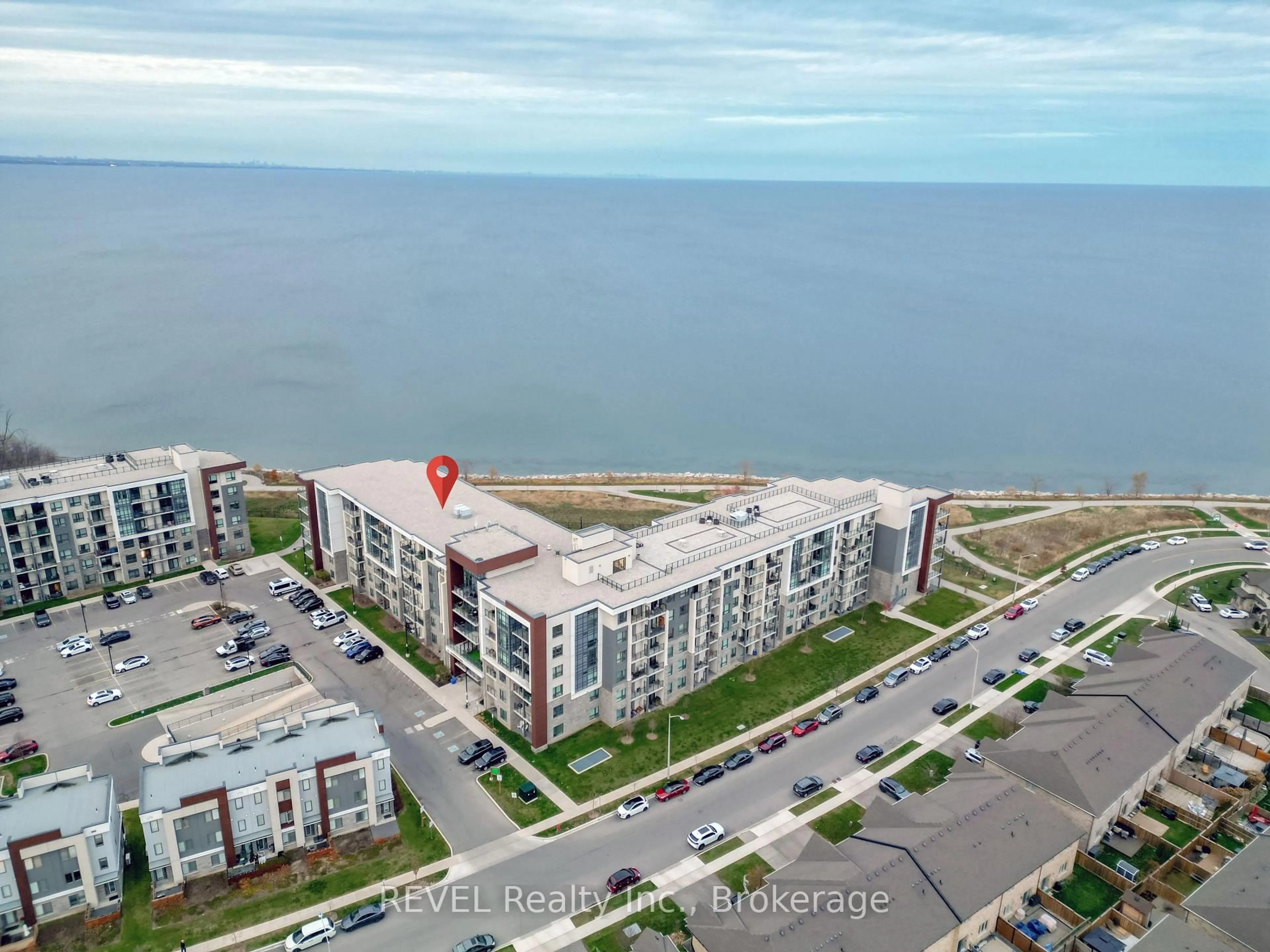 A pic from outside/outdoor area/front of a property/back of a property/a pic from drone, water/lake/river/ocean view for 101 Shoreview Pl #228, Hamilton Ontario L8E 0K2