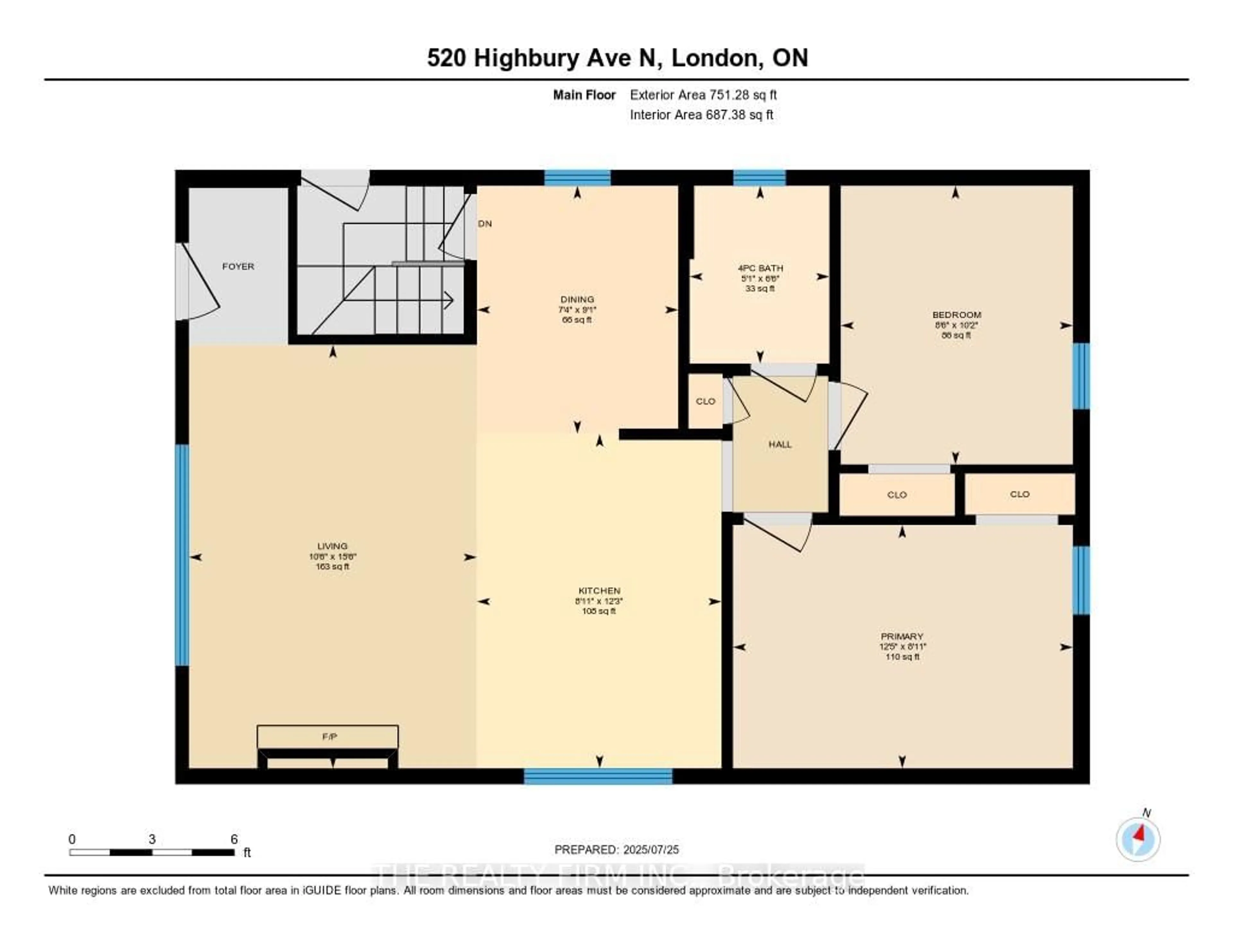 Floor plan for 520 Highbury Ave, London East Ontario N5W 4K7