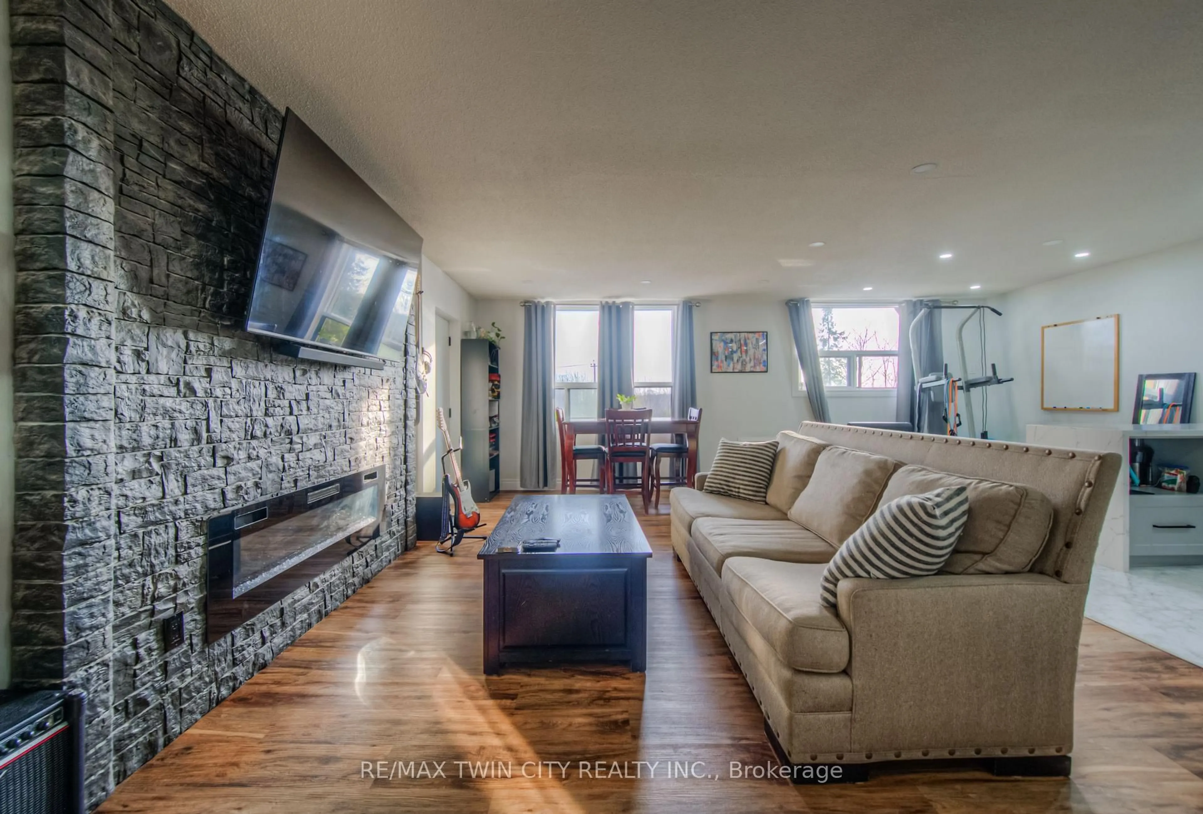 Living room with furniture, unknown for 185 Kehl St #410, Kitchener Ontario N2M 5B9