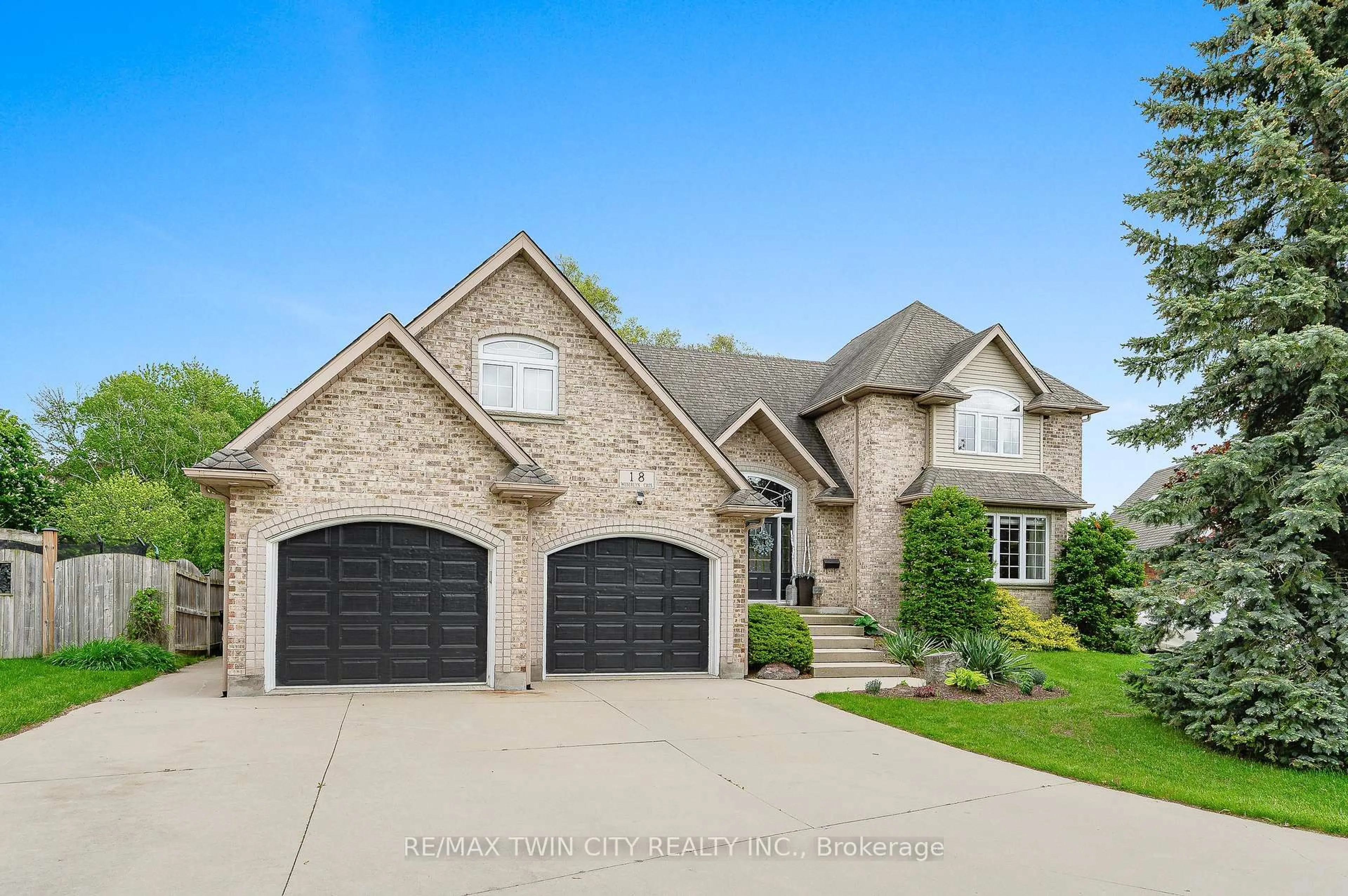 Home with brick exterior material, street for 18 Weberlyn Cres, Woolwich Ontario N0B 1N0