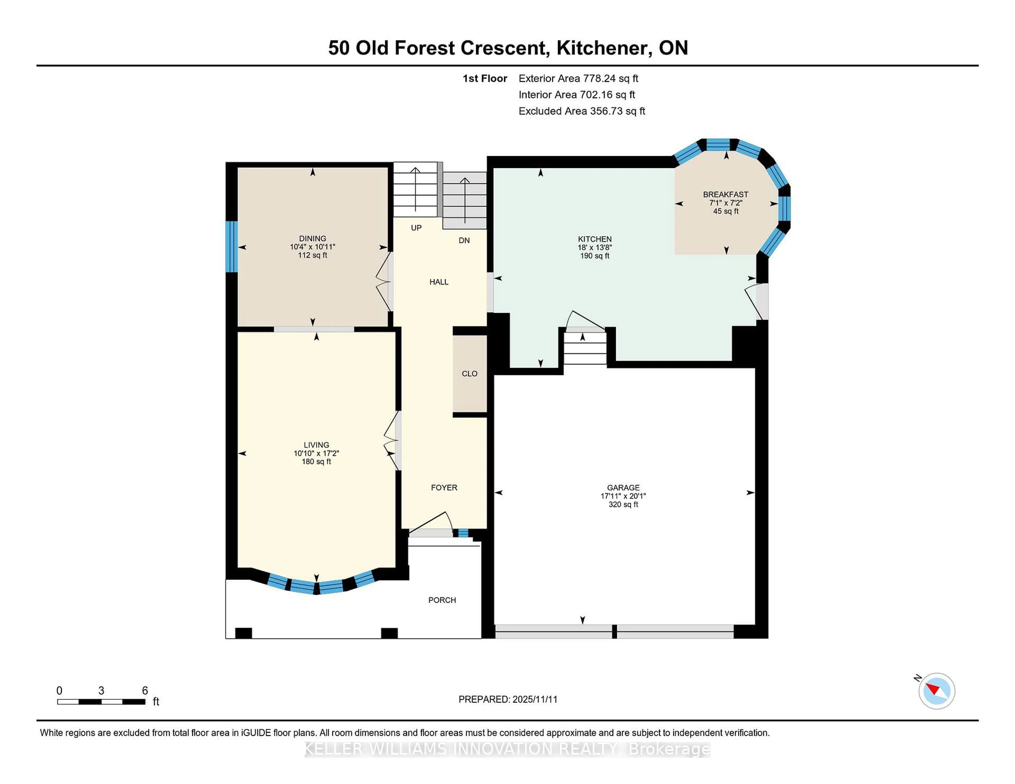 Floor plan for 50 Old Forest Cres, Kitchener Ontario N2N 2A3