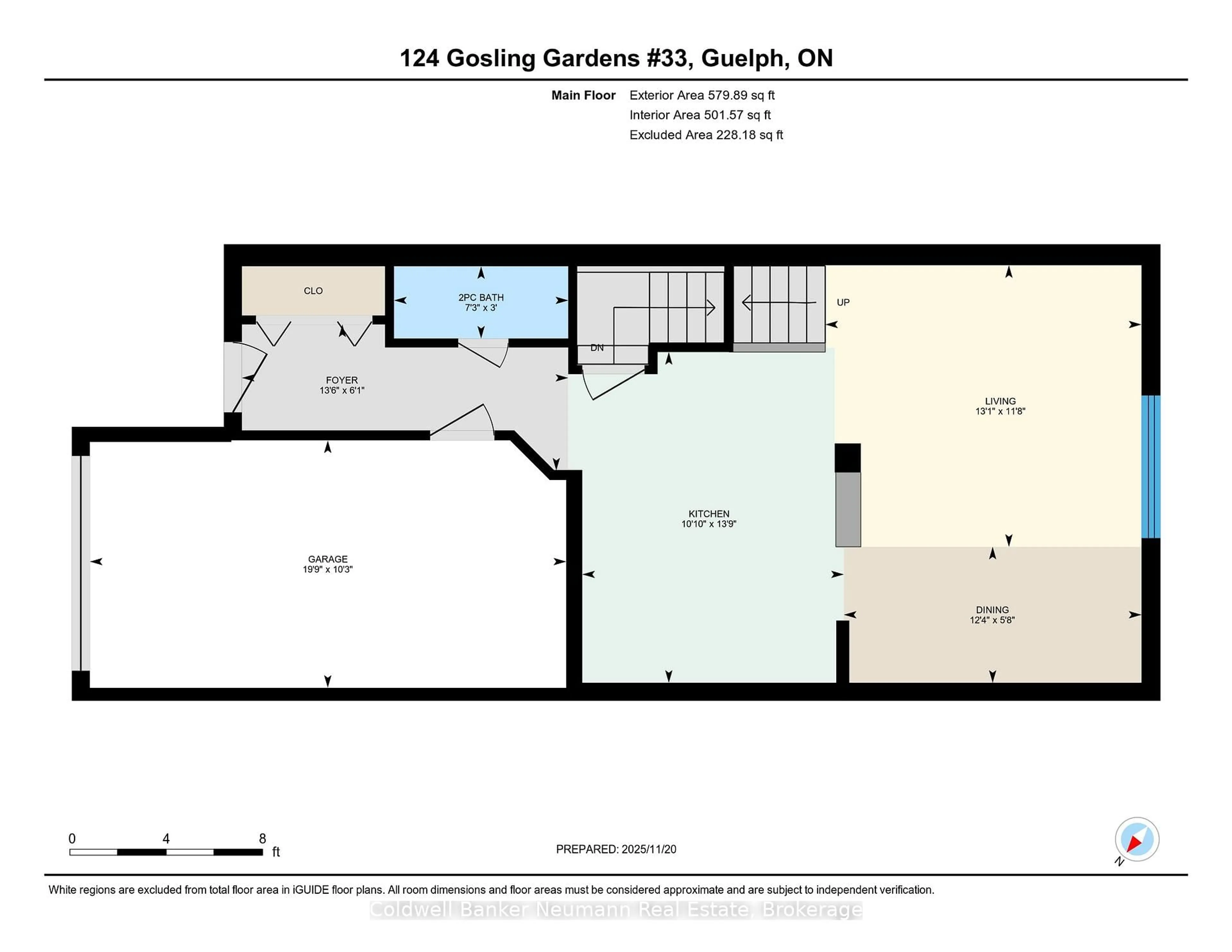 Floor plan for 124 Gosling Gdns #33, Guelph Ontario N1G 5K6