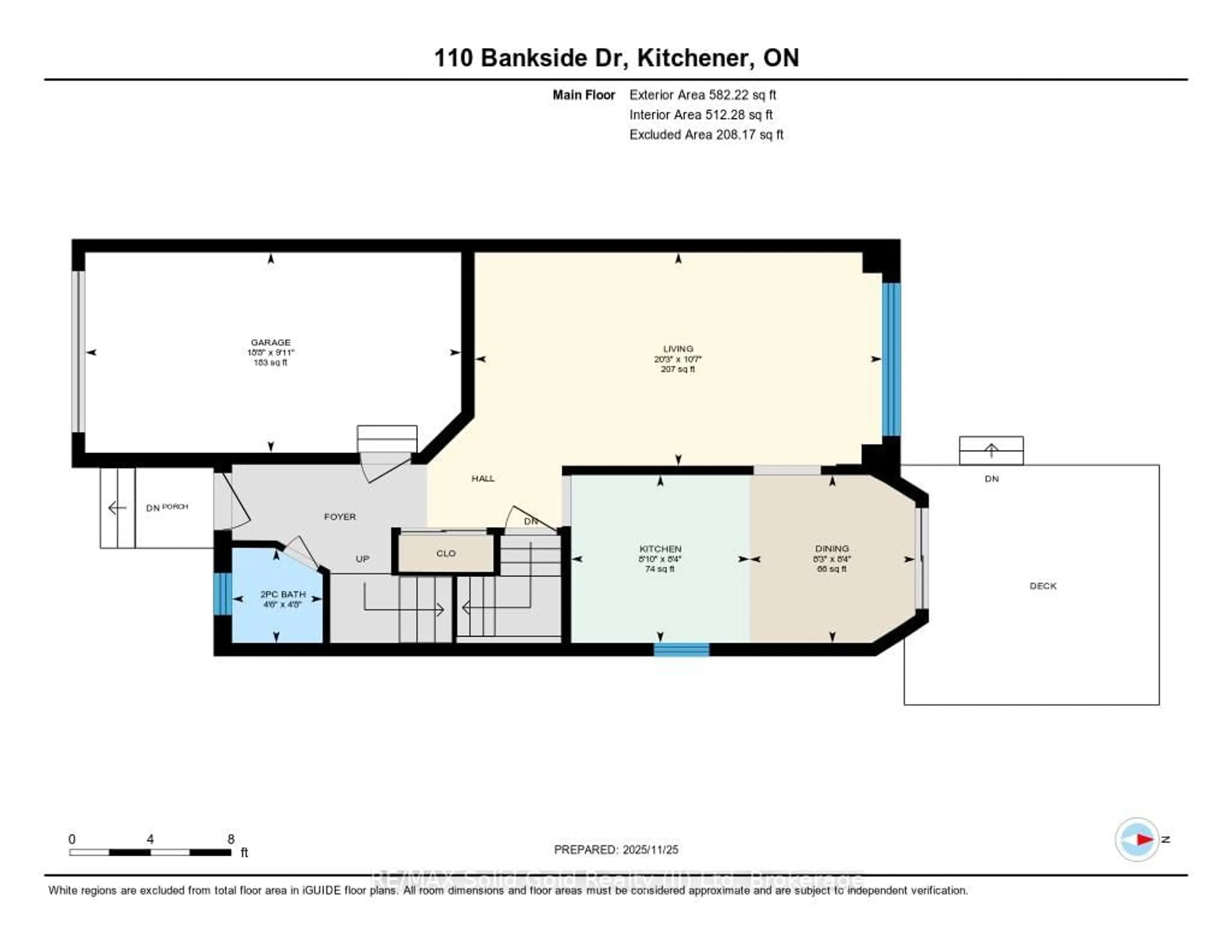 Floor plan for 110 Bankside Dr, Waterloo Ontario N2N 3E2