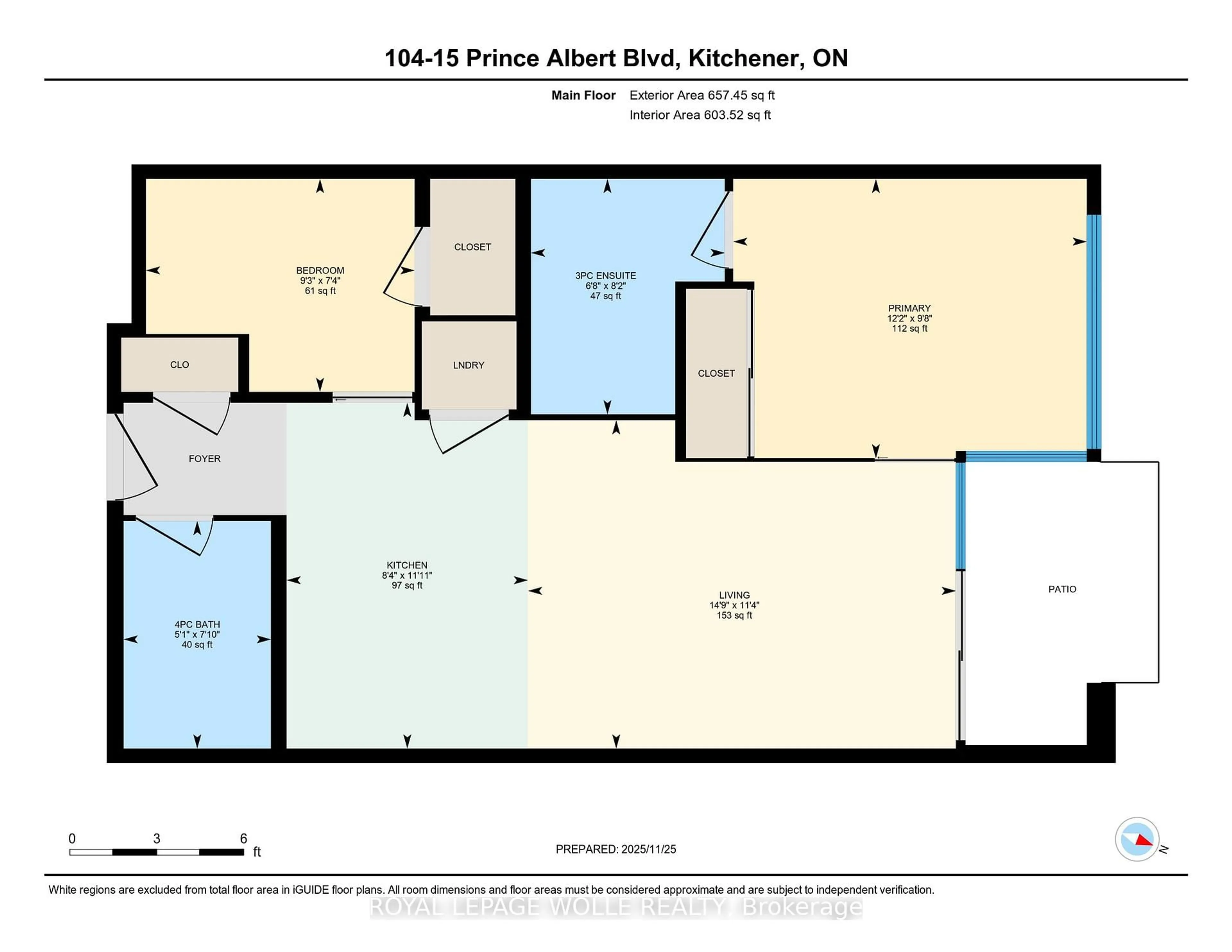 Floor plan for 15 Prince Albert Blvd #104, Waterloo Ontario N2H 0C2