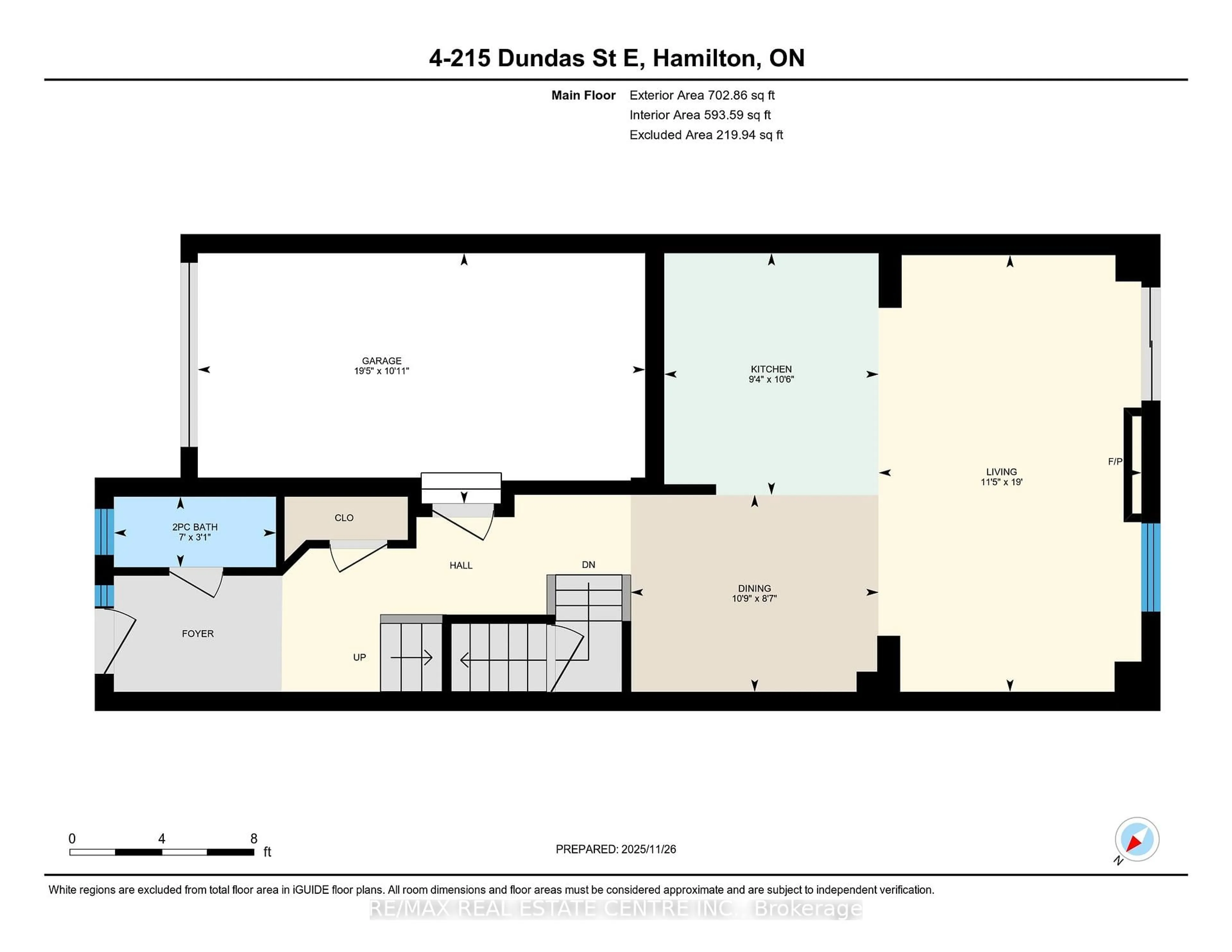 Floor plan for 215 Dundas St #4, Hamilton Ontario L8B 0X2