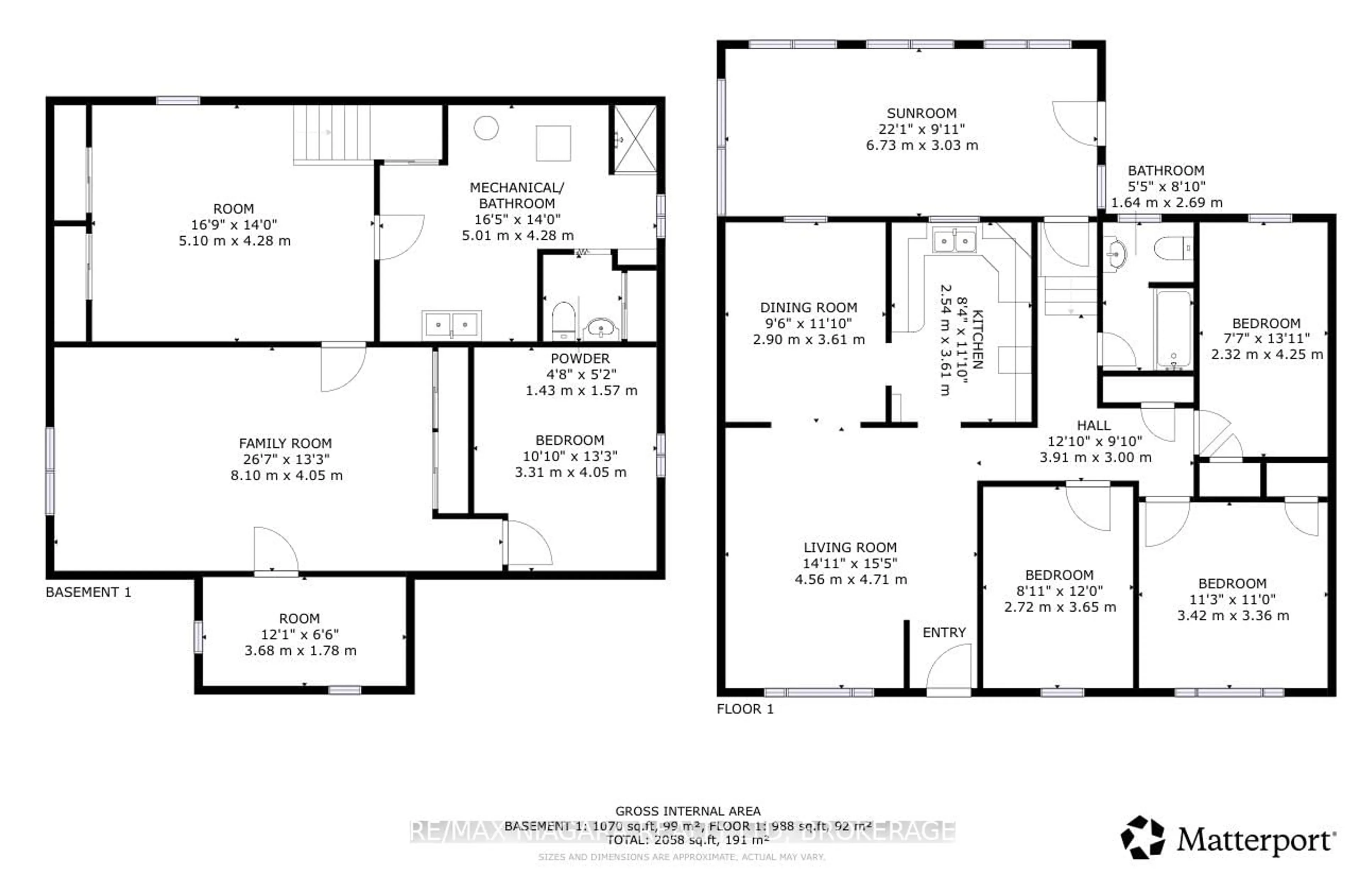 Floor plan for 127 Louth St, St. Catharines Ontario L2S 2T8