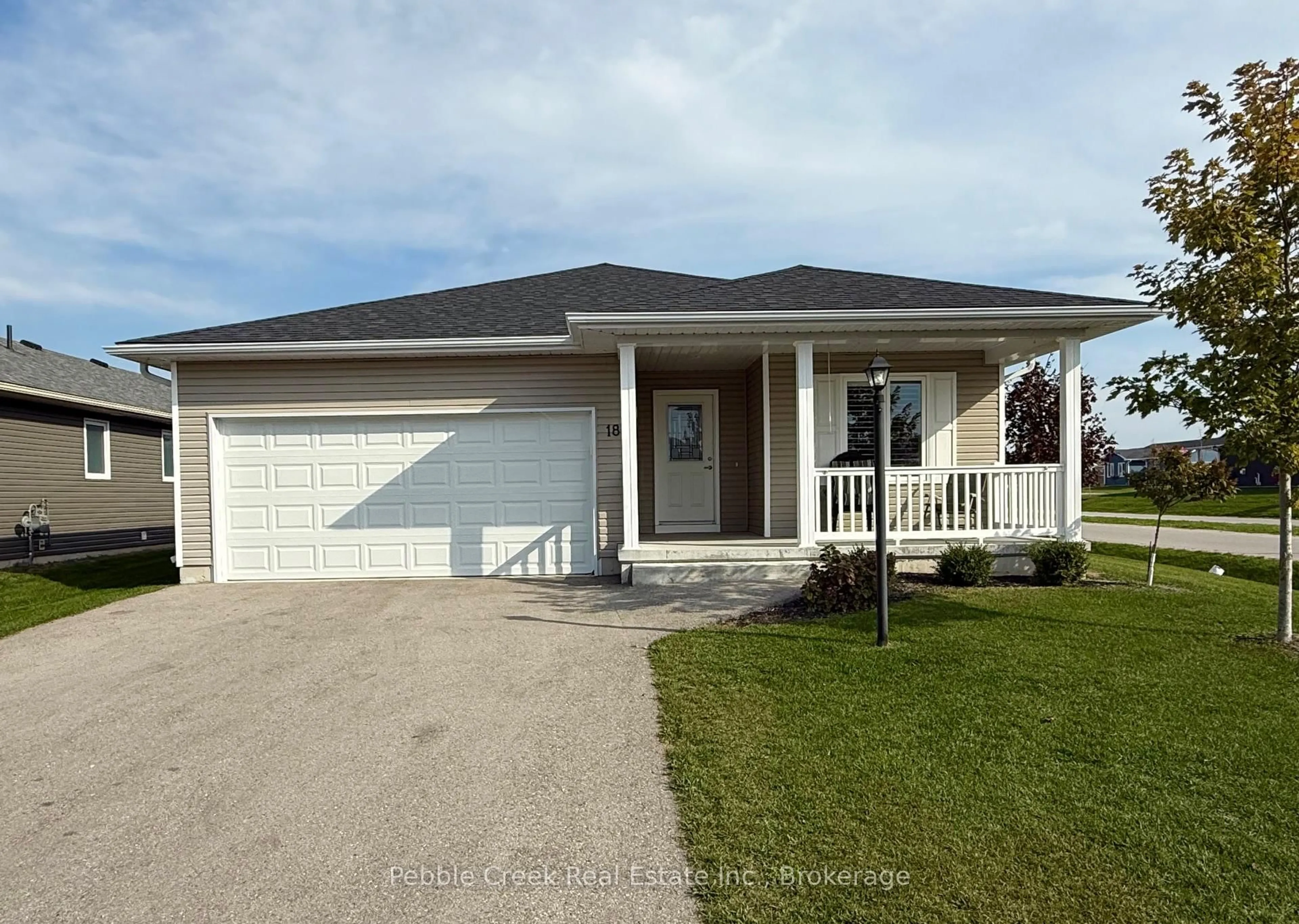 Home with vinyl exterior material, street for 18 Windward Way, Ashfield-Colborne-Wawanosh Ontario N7A 0B2
