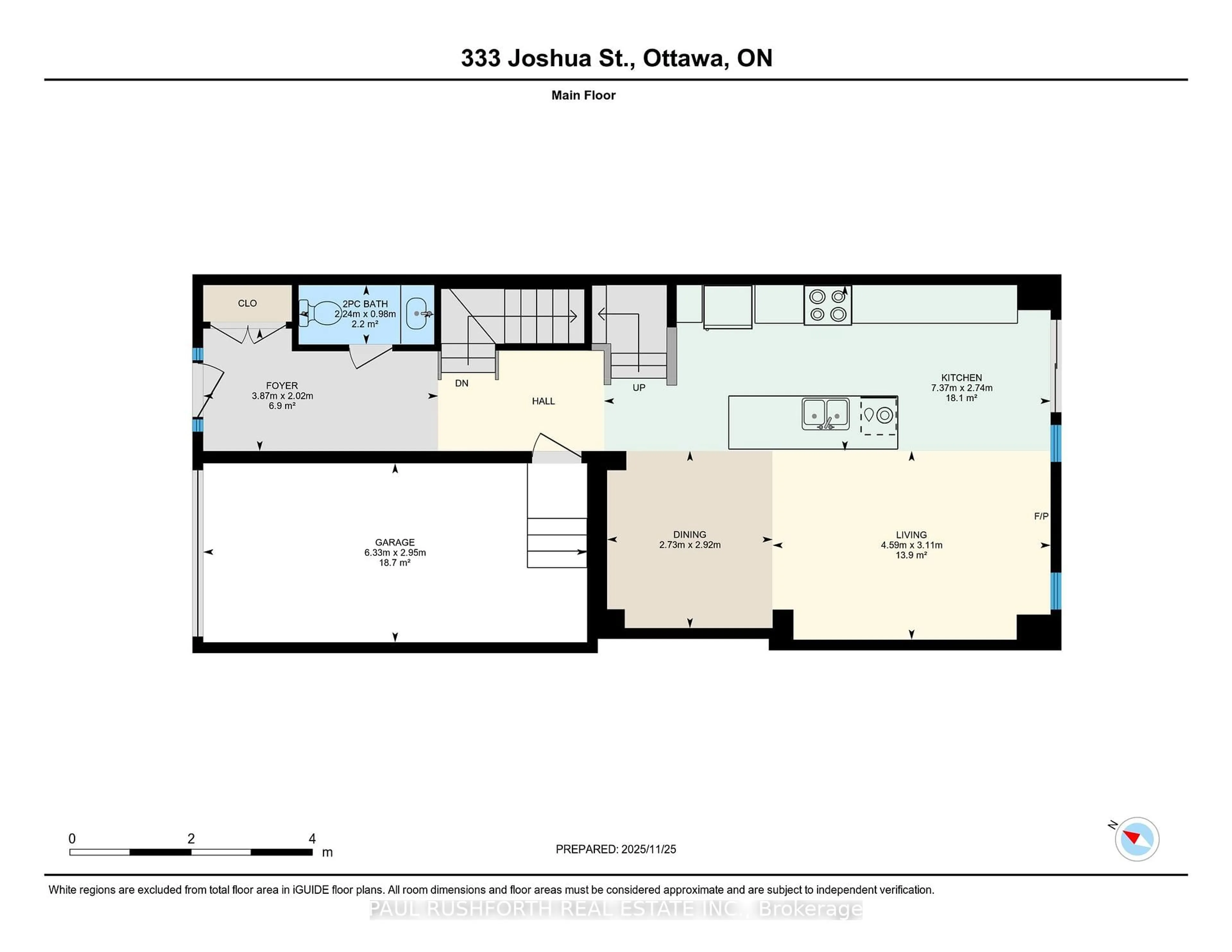 Floor plan for 333 Joshua St, Orleans Ontario K1W 0N7