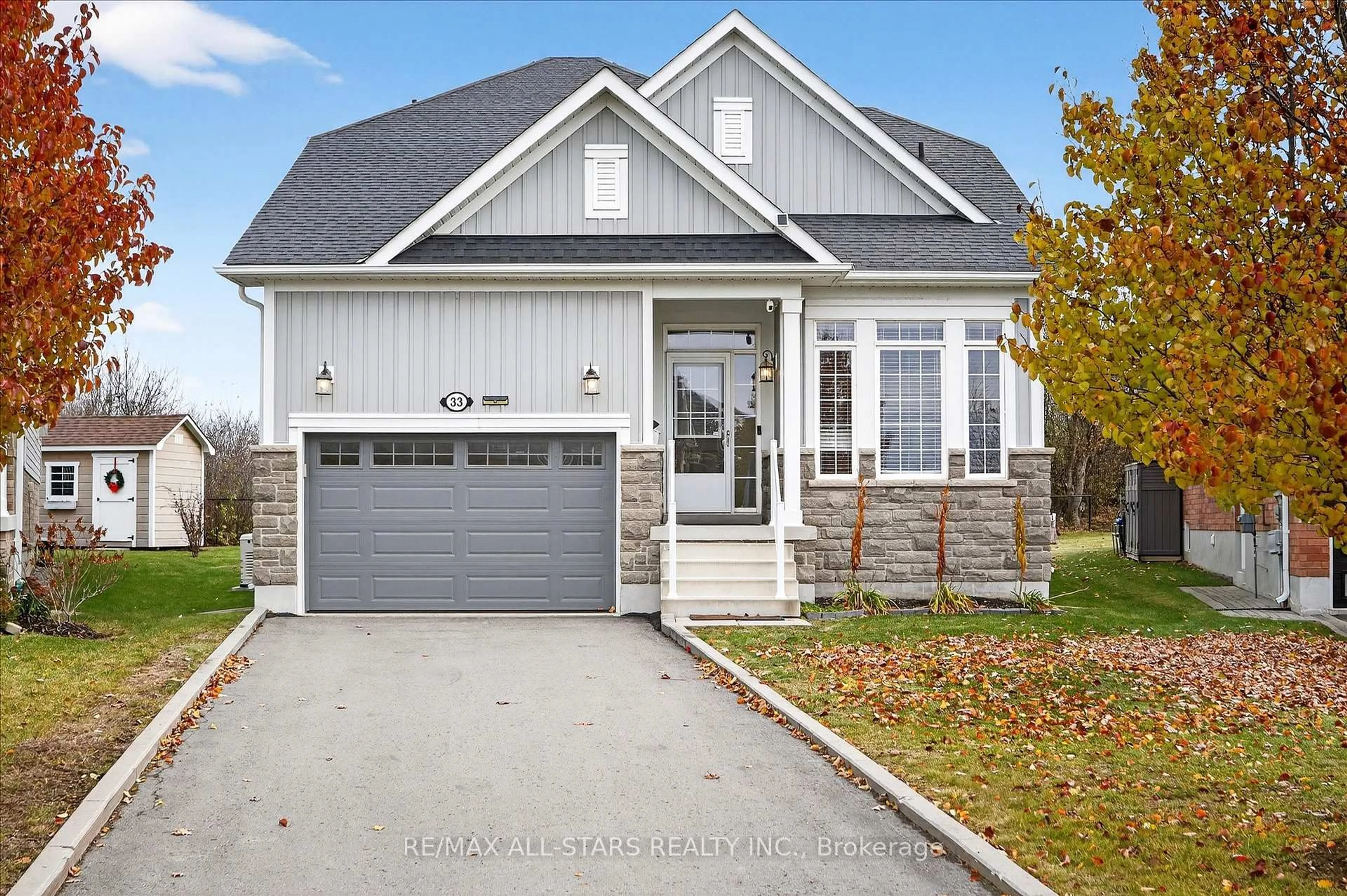 Home with vinyl exterior material, street for 33 Deacon Cres, Kawartha Lakes Ontario K9V 1C3