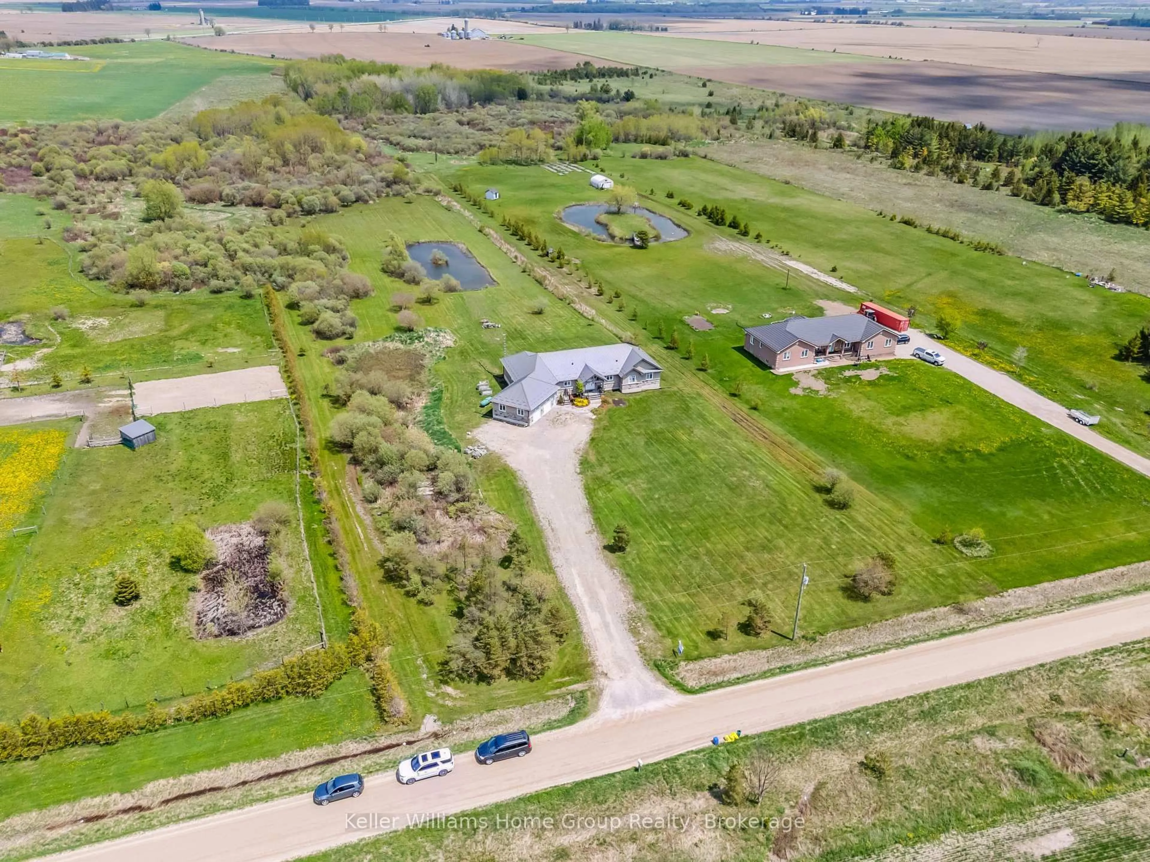 A pic from outside/outdoor area/front of a property/back of a property/a pic from drone, street for 7303 Fifth Line, Wellington North Ontario N0B 1J0