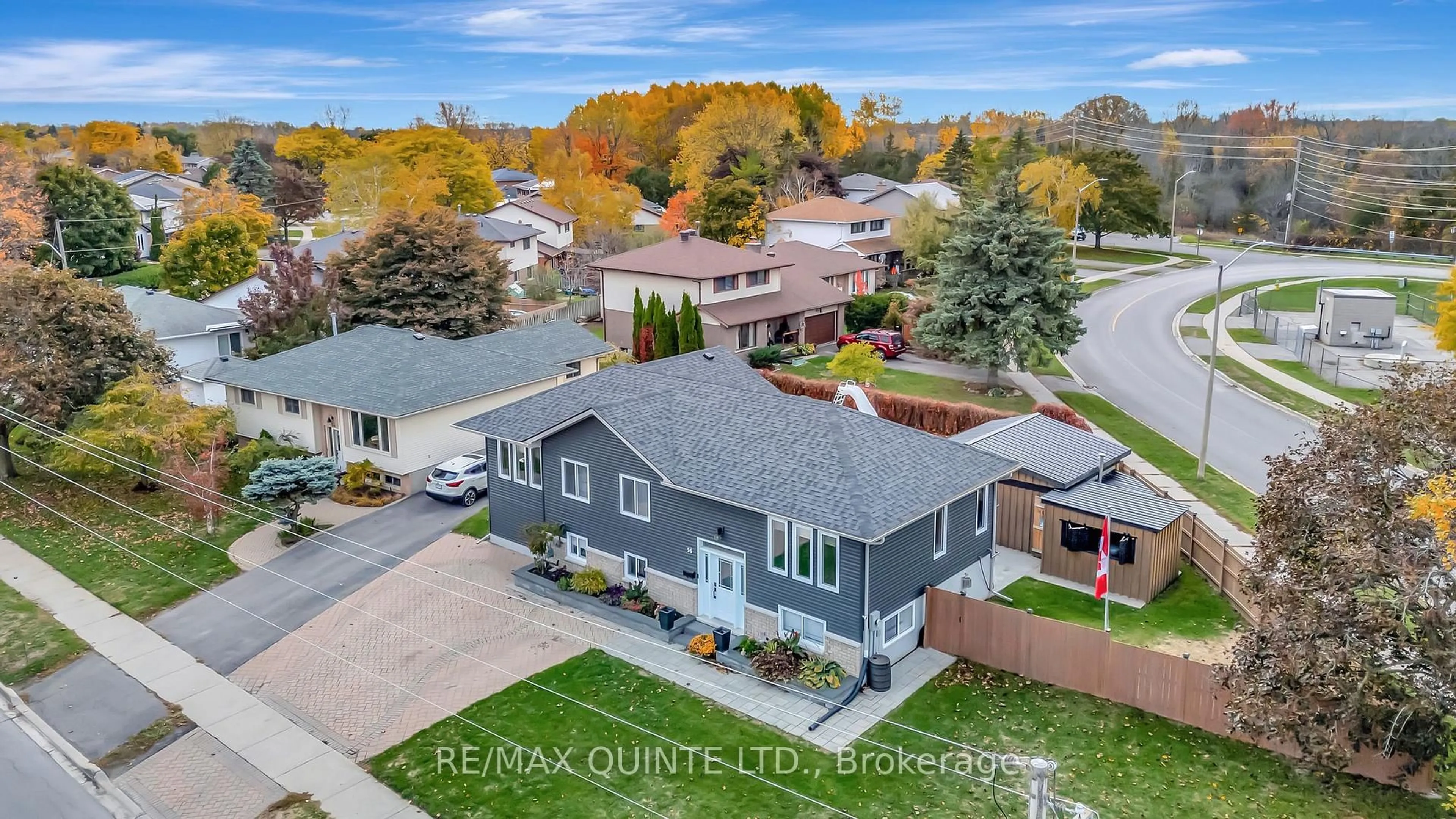 A pic from outside/outdoor area/front of a property/back of a property/a pic from drone, street for 56 Alnet Dr, Belleville Ontario K8P 4X4