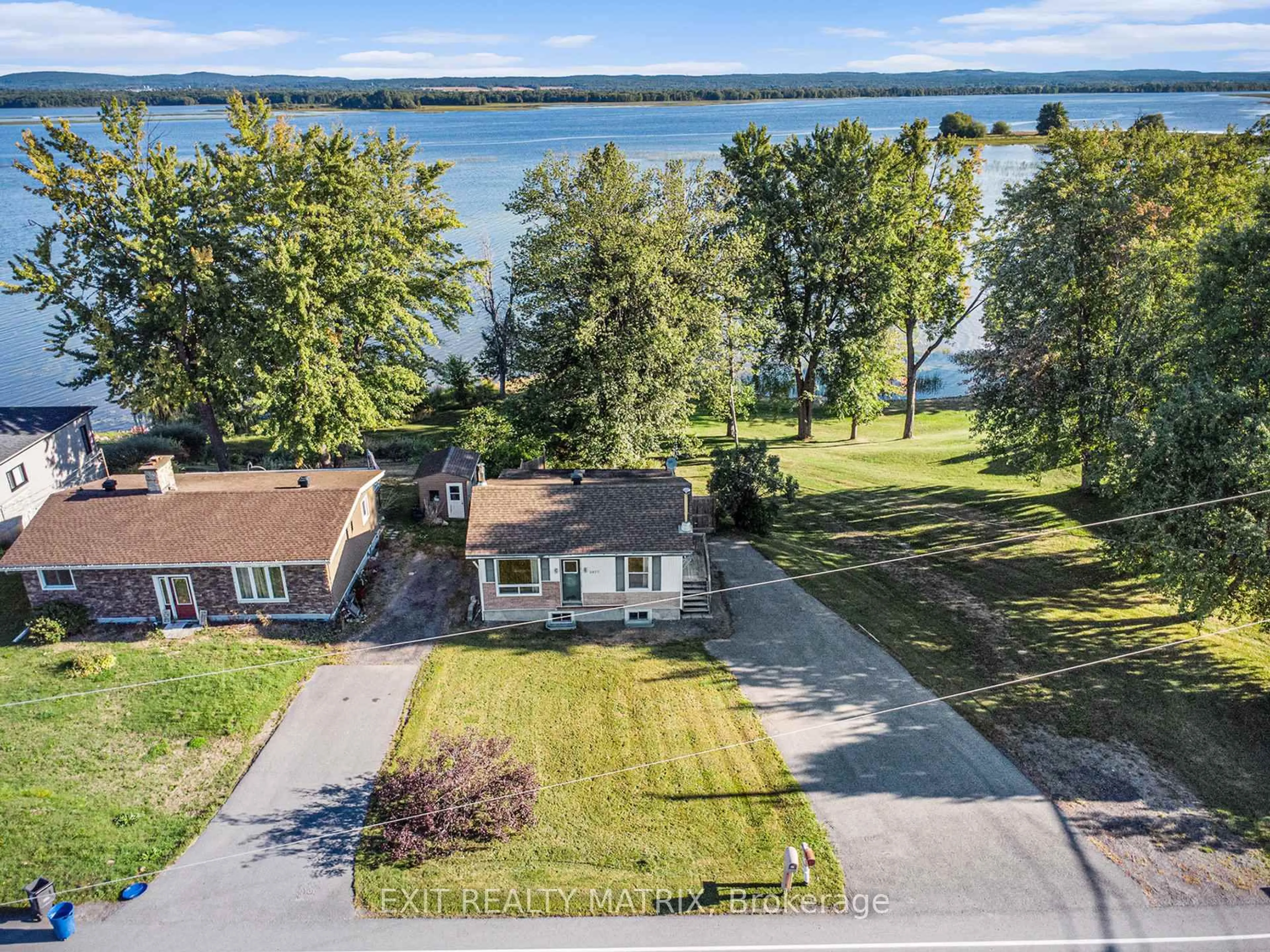 A pic from outside/outdoor area/front of a property/back of a property/a pic from drone, water/lake/river/ocean view for 2877 Principale St, Alfred and Plantagenet Ontario K0A 3K0