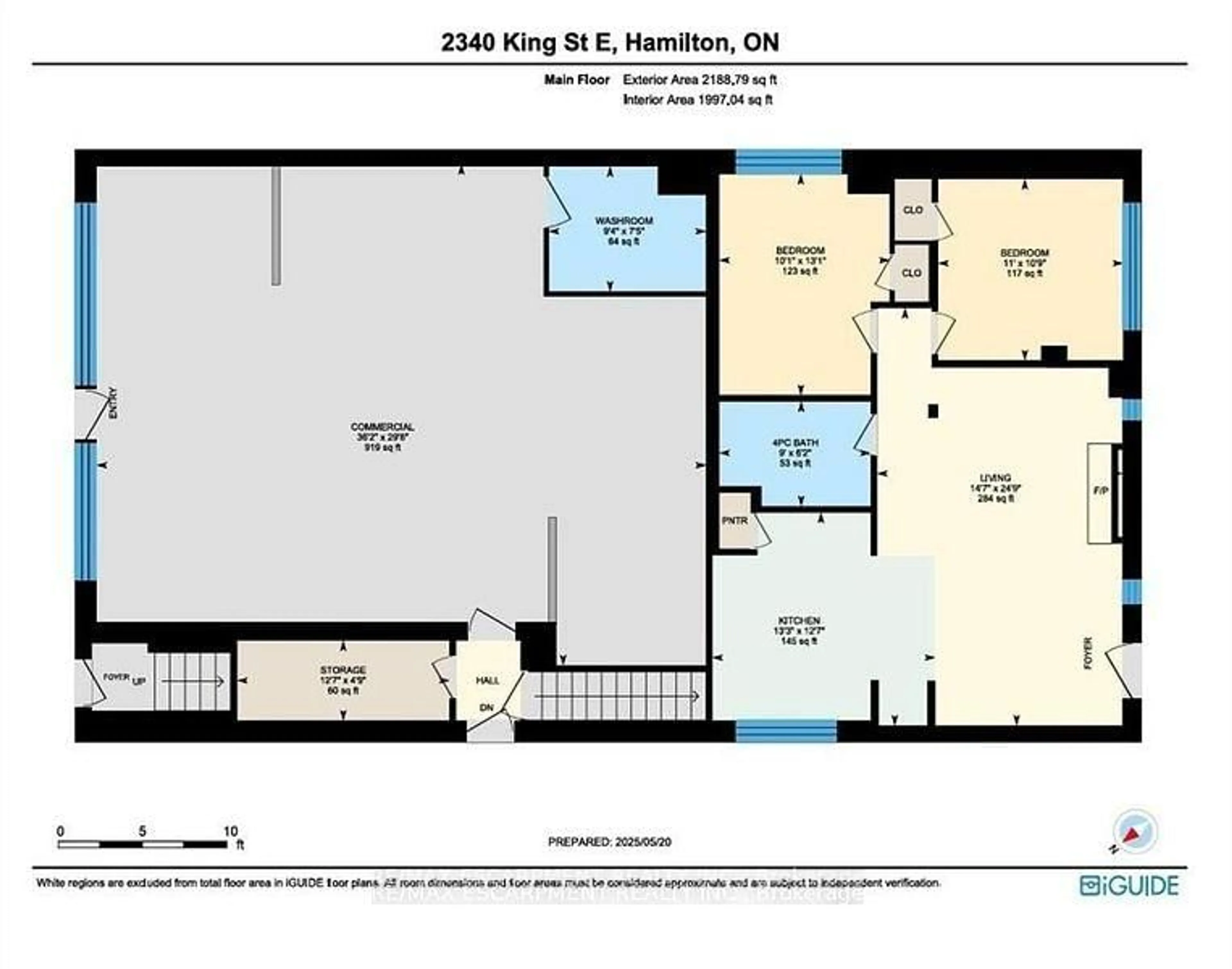 Floor plan for 2340 KING St, Hamilton Ontario L8K 1X7