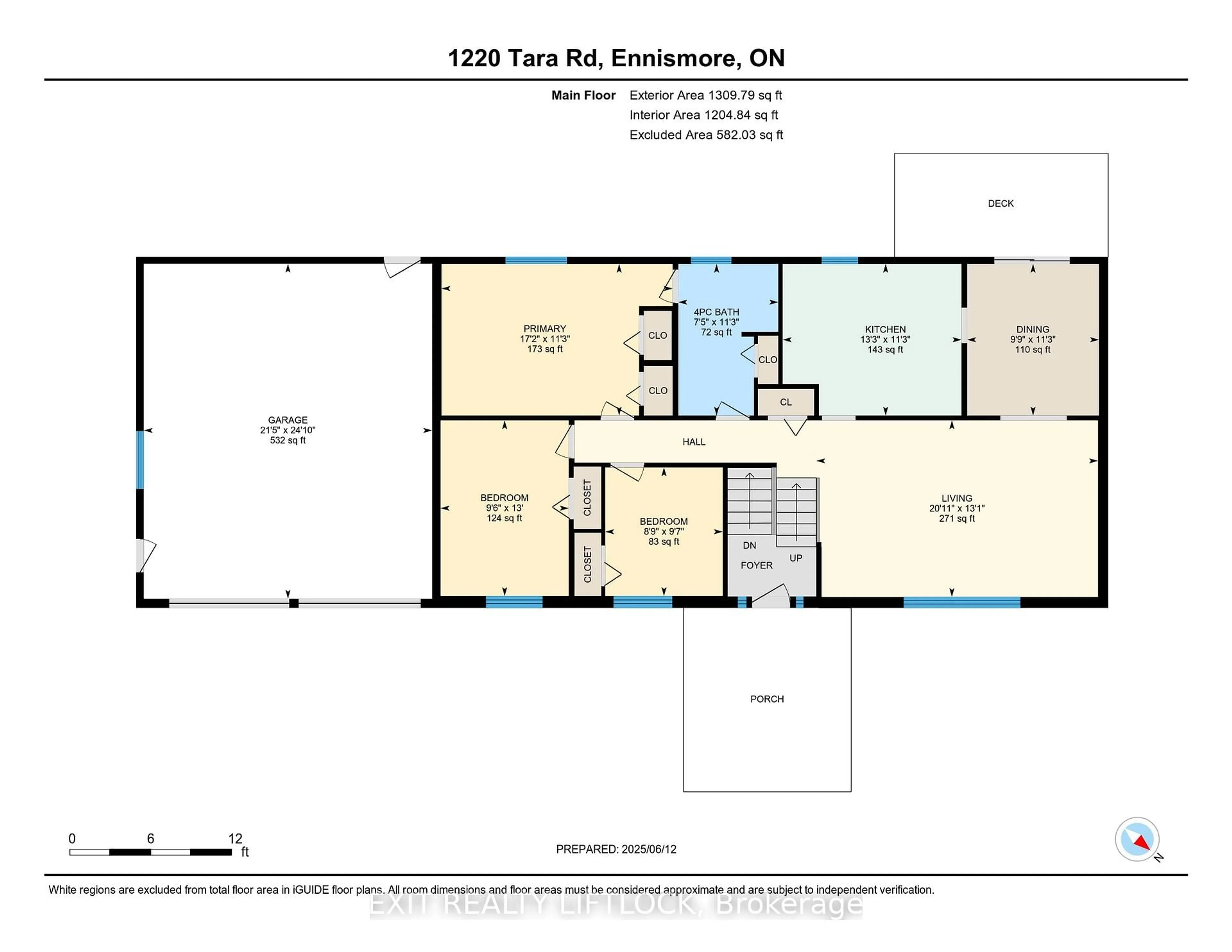 Floor plan for 1220 Tara Rd, Selwyn Ontario K0L 1T0