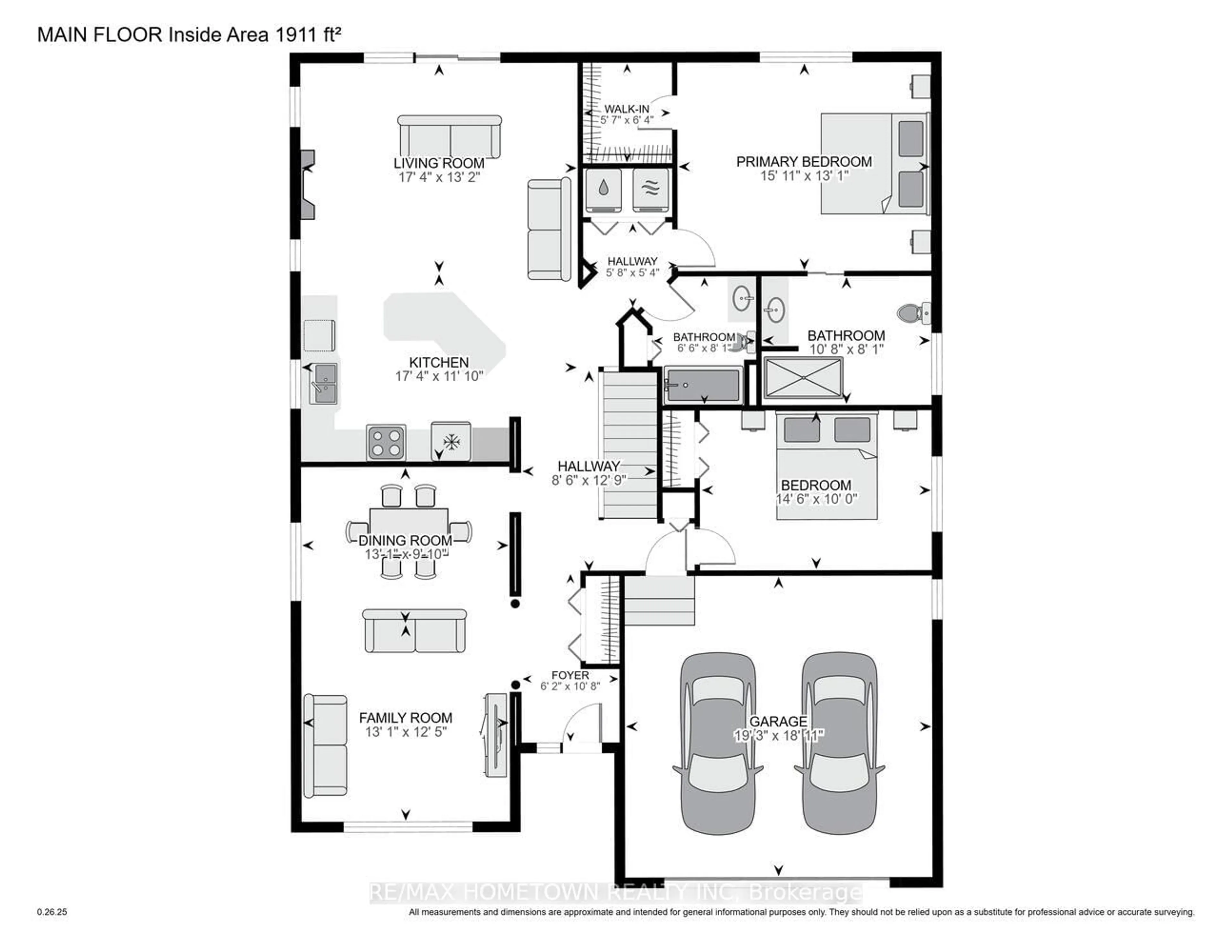 Floor plan for 1095 Bridlewood Dr, Brockville Ontario K6V 7G2