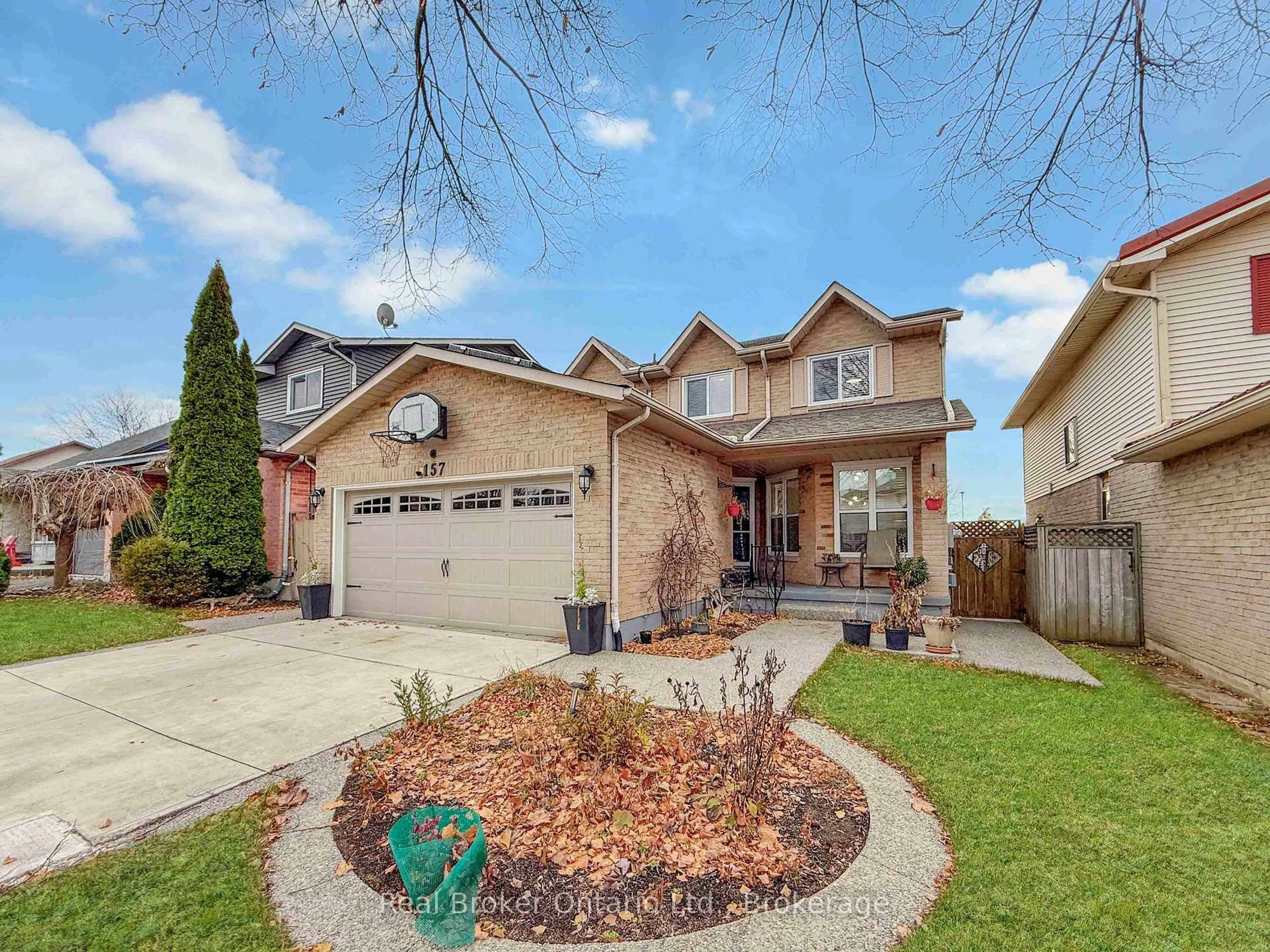 Home with brick exterior material, street for 157 Twin Cres, Hamilton Ontario L8W 3A7