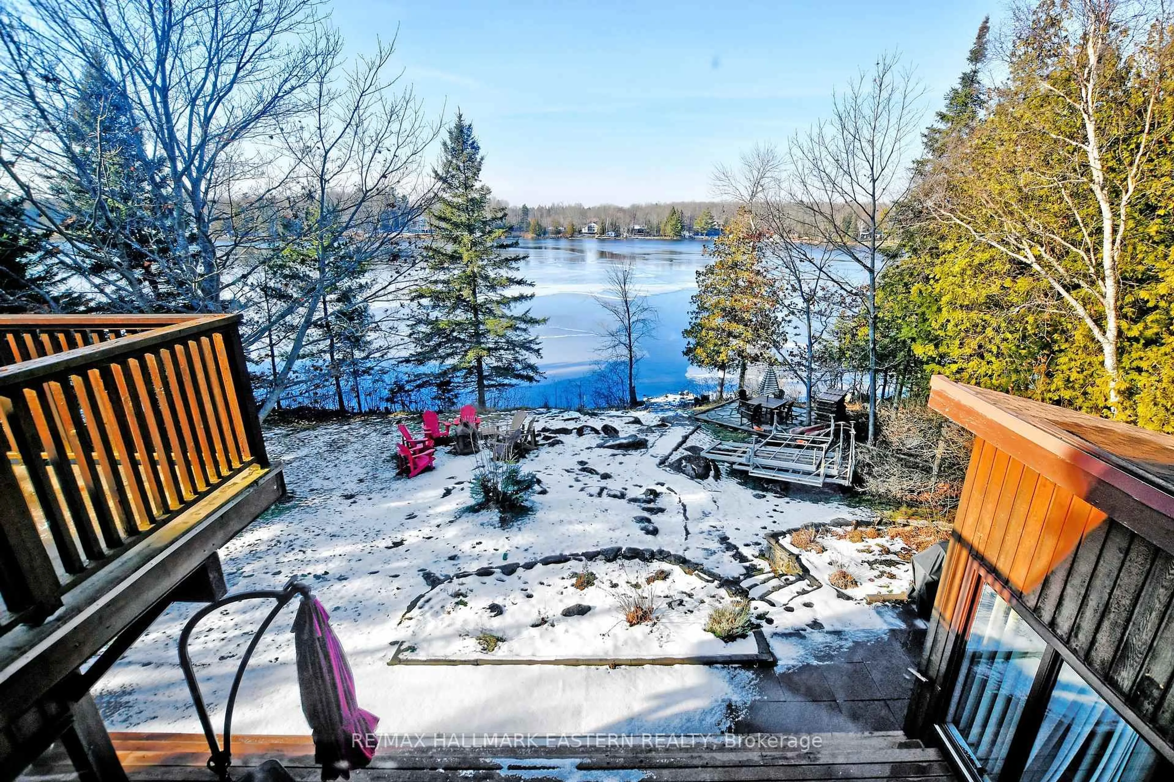 Patio, water/lake/river/ocean view for 326 Indian Point Rd, Kawartha Lakes Ontario K0M 1K0