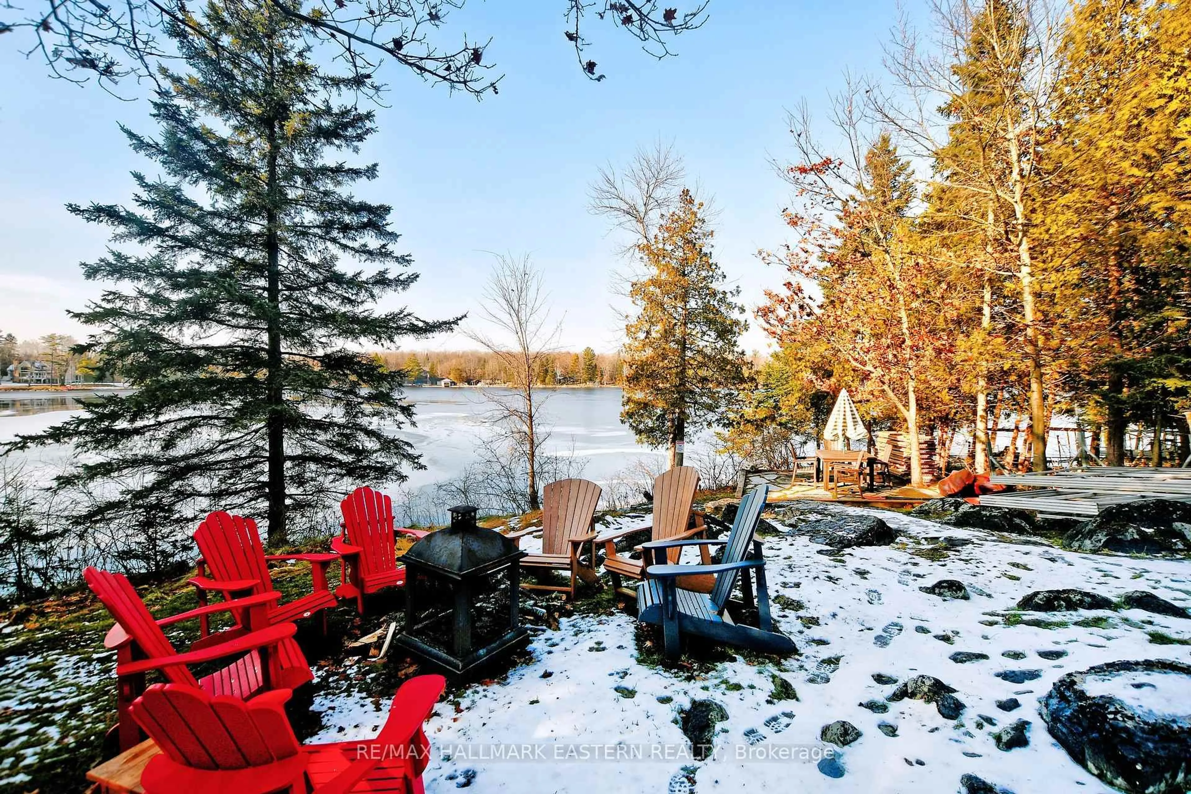 Patio, water/lake/river/ocean view for 326 Indian Point Rd, Kawartha Lakes Ontario K0M 1K0