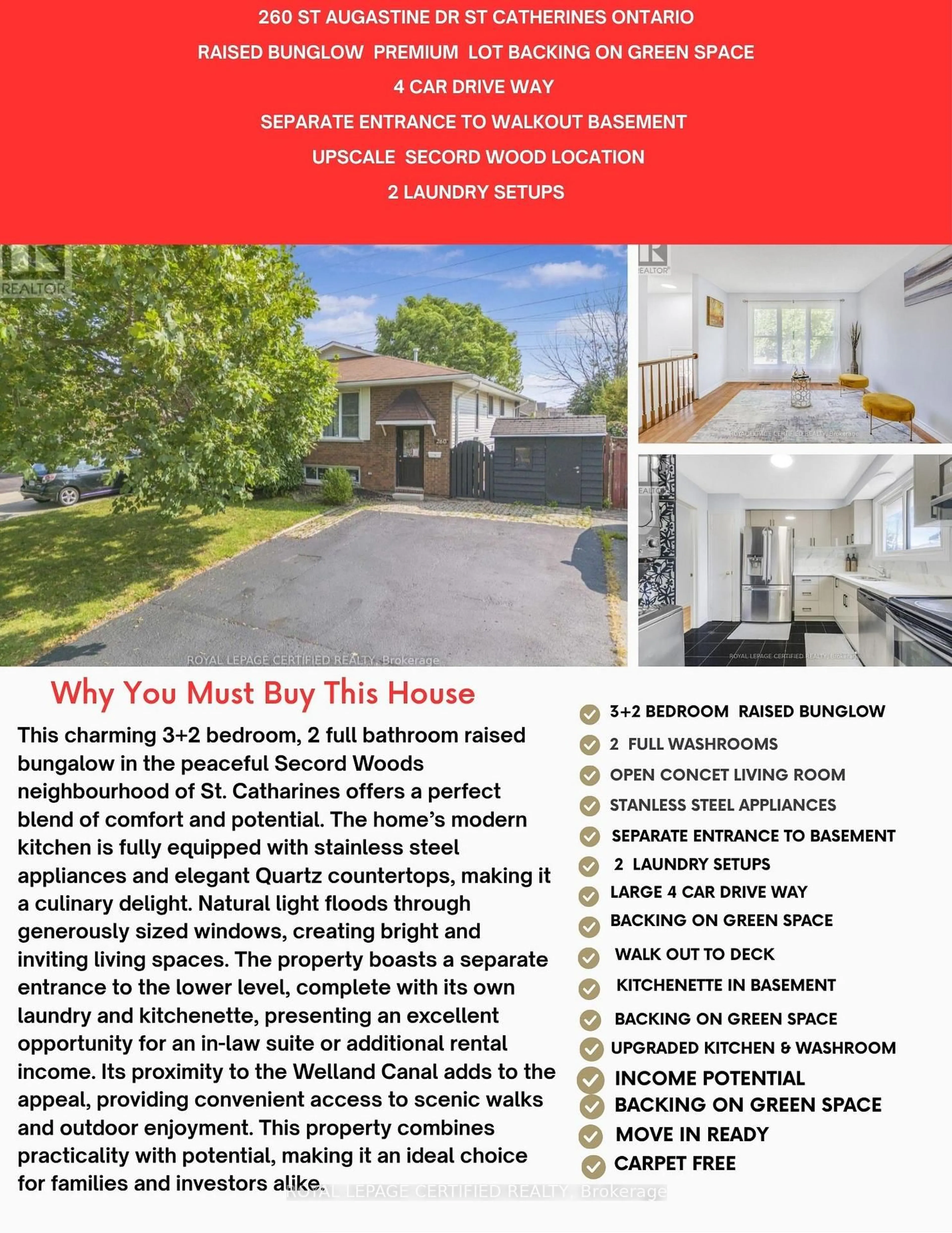 Unknown for 260 St Augustine Dr, St. Catharines Ontario L2P 3P8