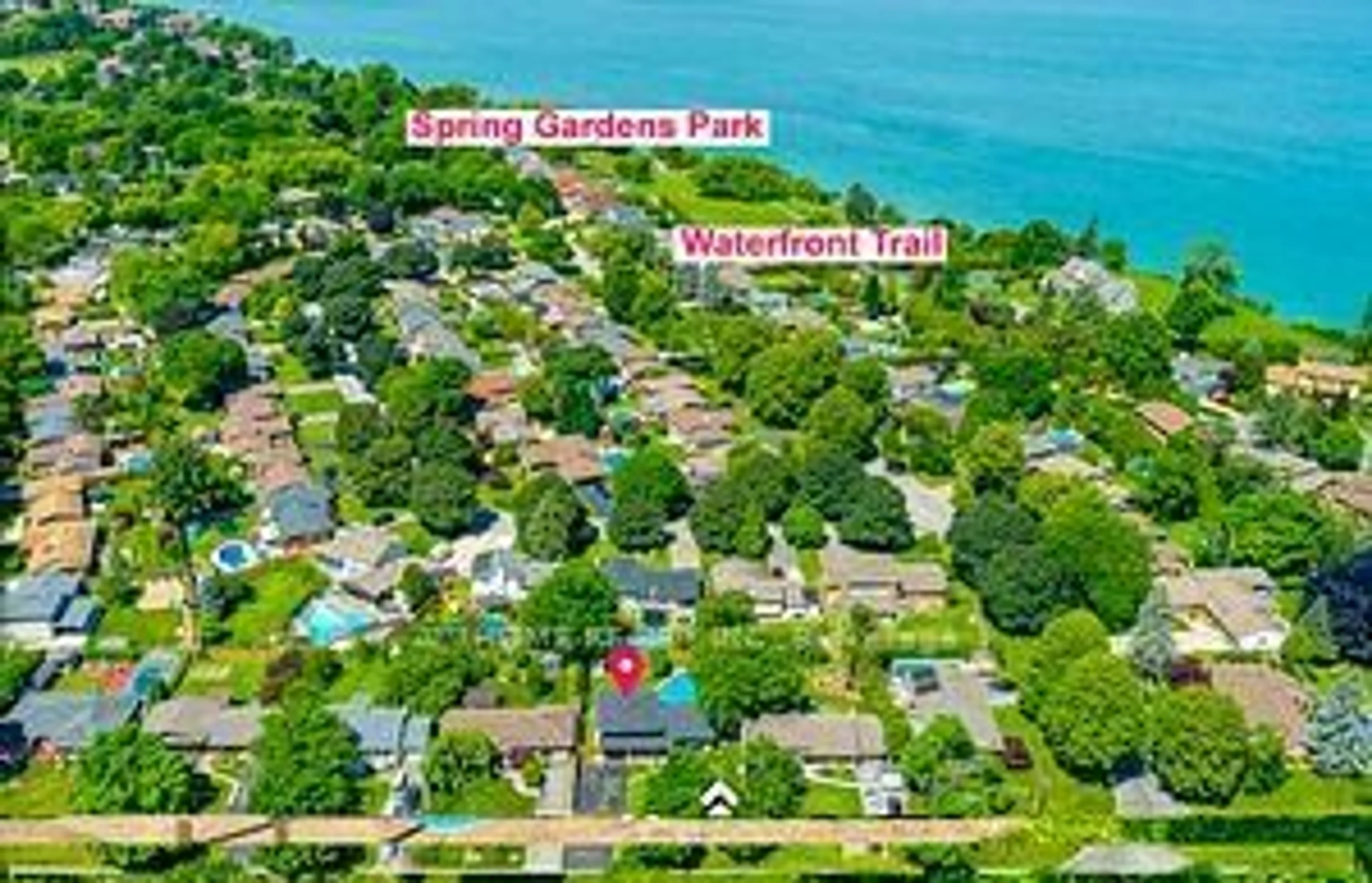 A pic from outside/outdoor area/front of a property/back of a property/a pic from drone, water/lake/river/ocean view for 685 vine St, St. Catharines Ontario L2M 3V9