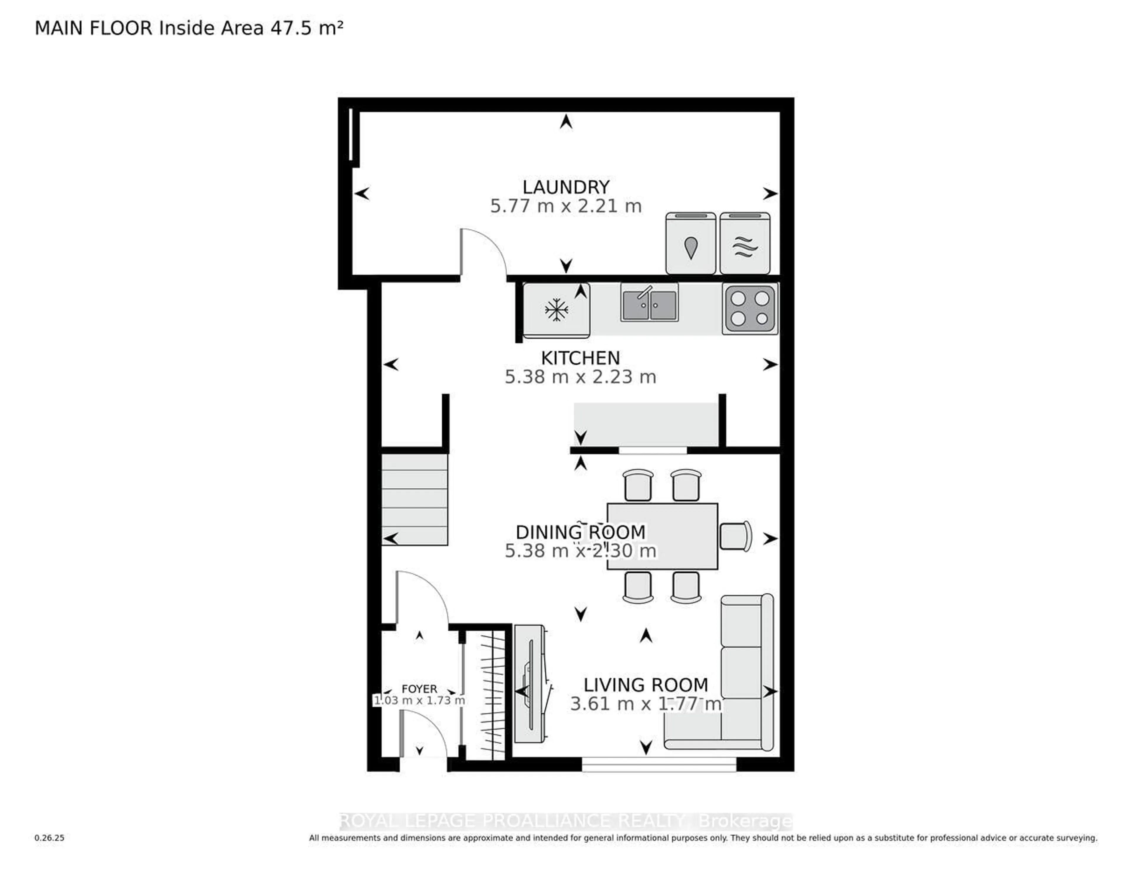 Floor plan for 235 Water St #119, Prescott Ontario K0E 1T0