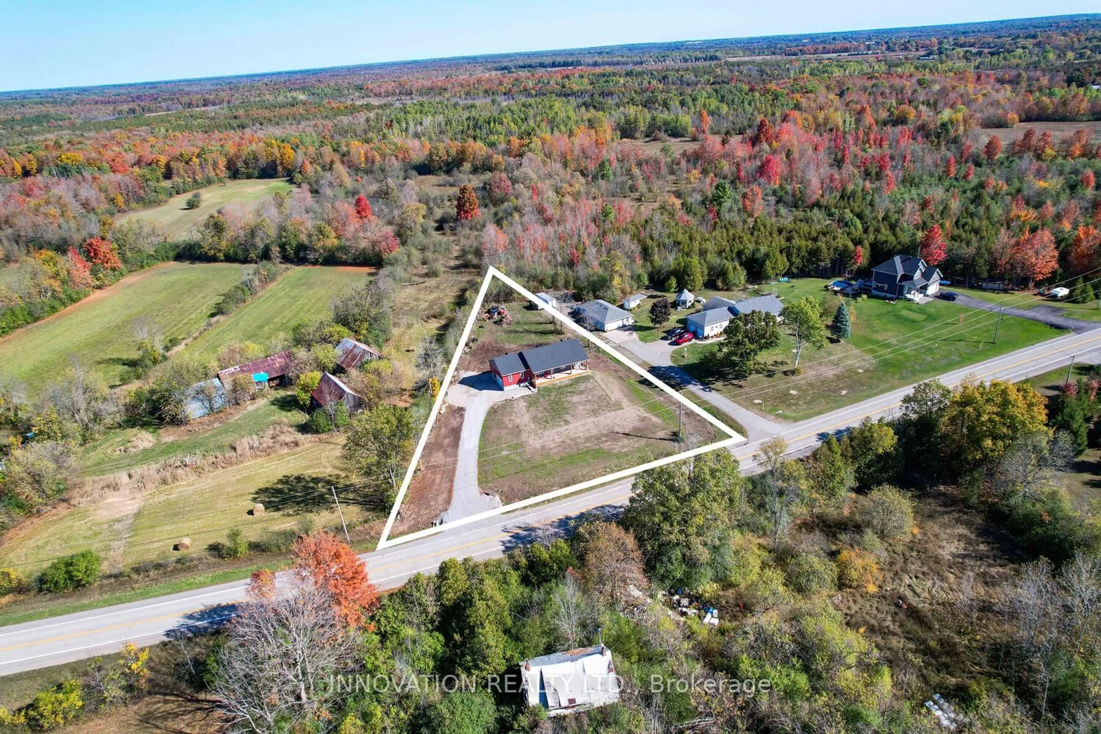 A pic from outside/outdoor area/front of a property/back of a property/a pic from drone, unknown for 7462 County Road 21 Rd, Augusta Ontario K0E 1X0