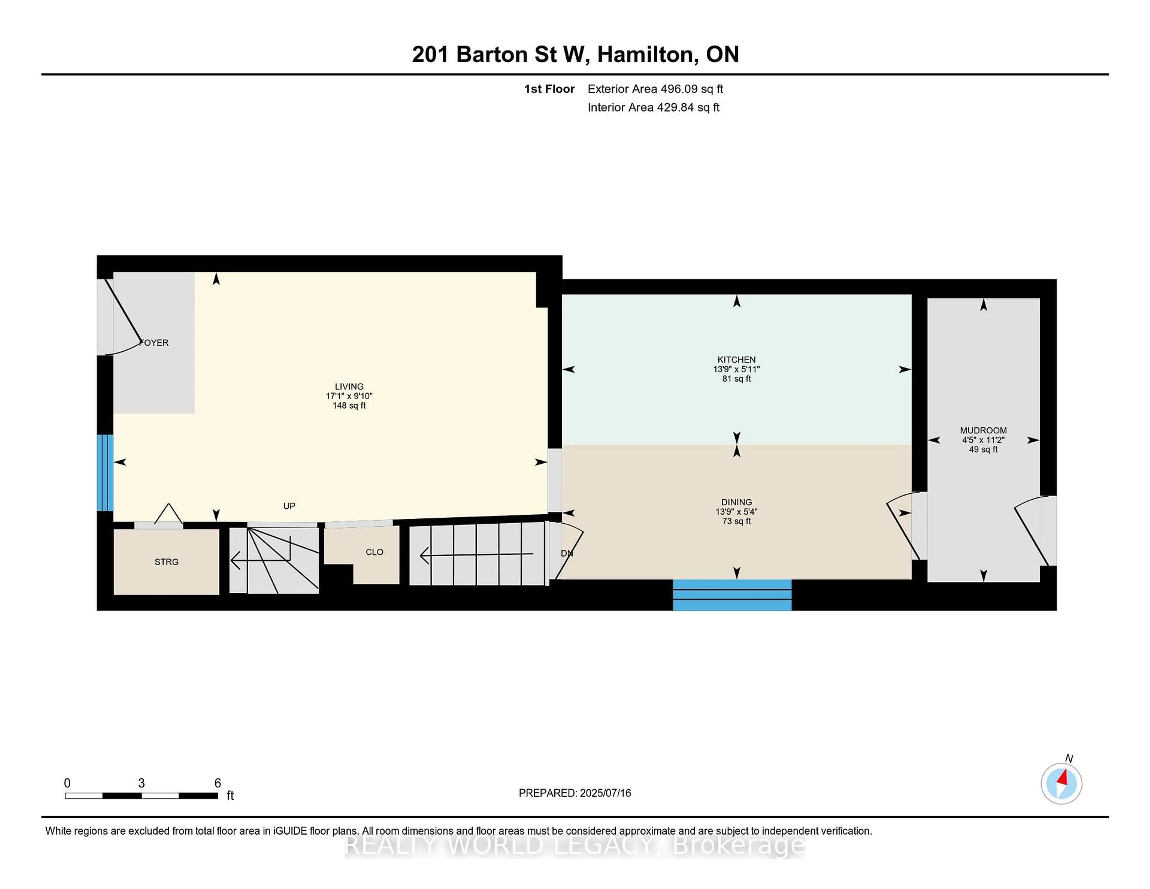 Floor plan for 201 Barton St, Hamilton Ontario L8R 2H3