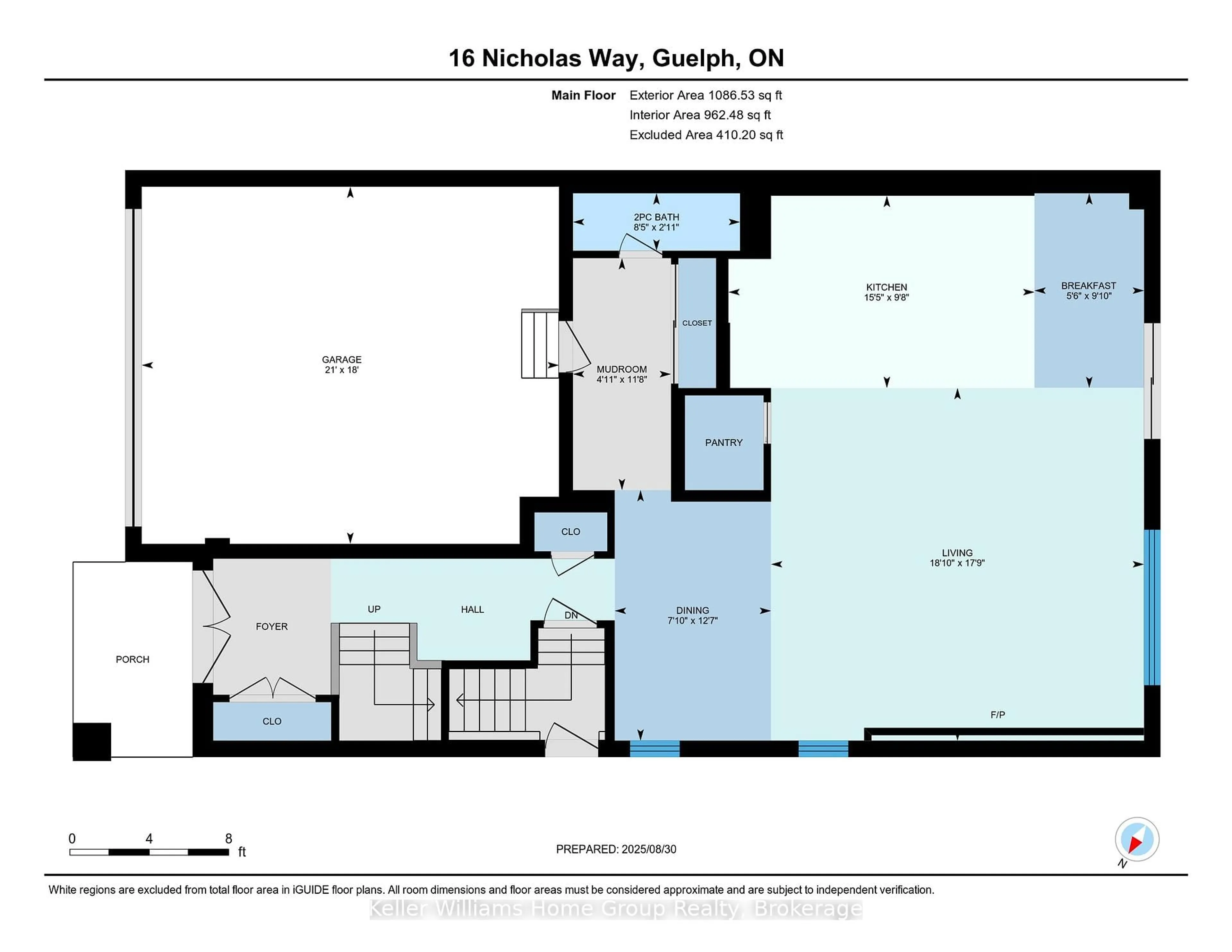 Floor plan for 16 Nicholas Way, Guelph Ontario N1E 0T1